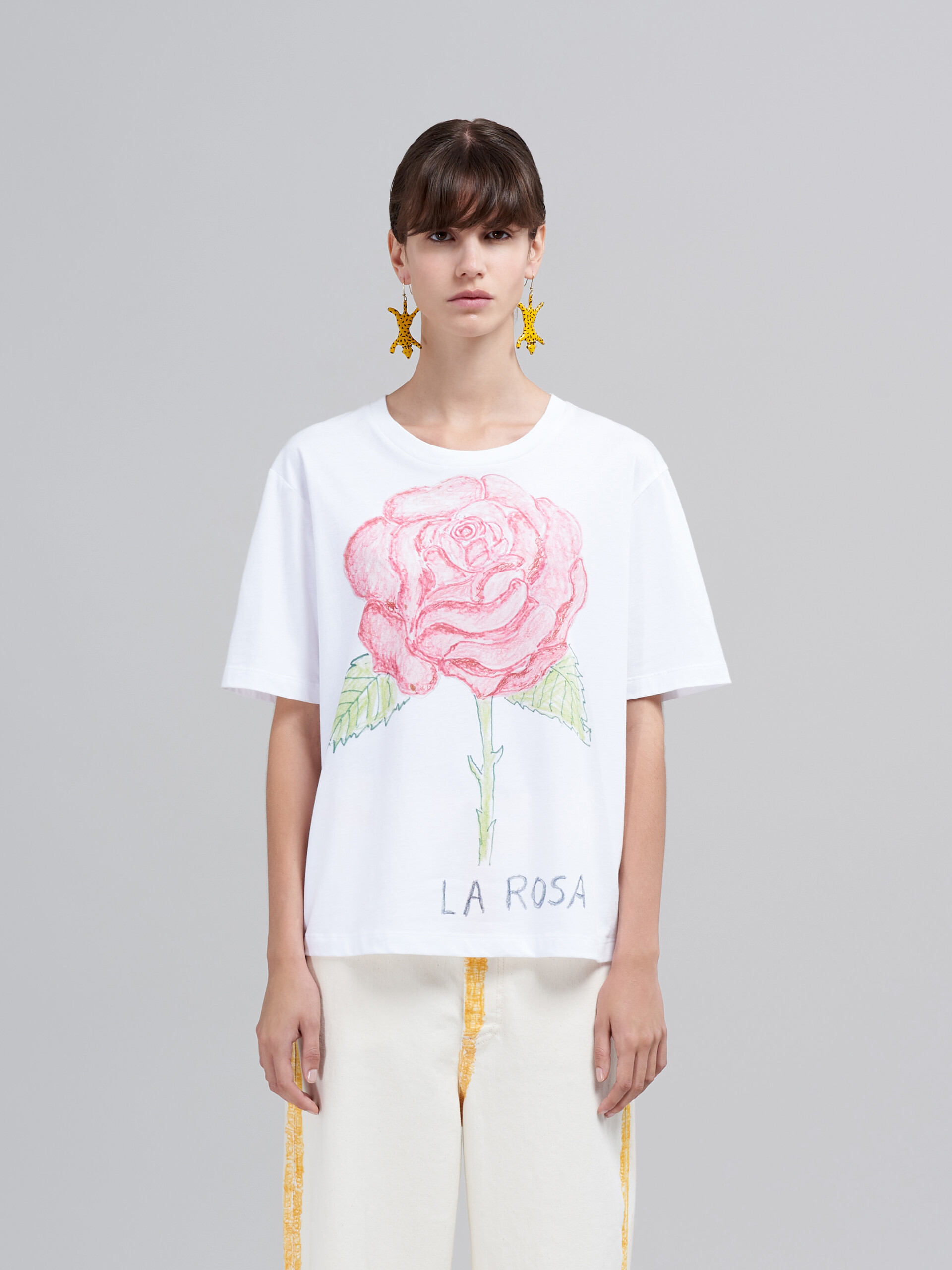 T-shirt in jersey biologico stampa La Rosa - T-shirt - Image 2