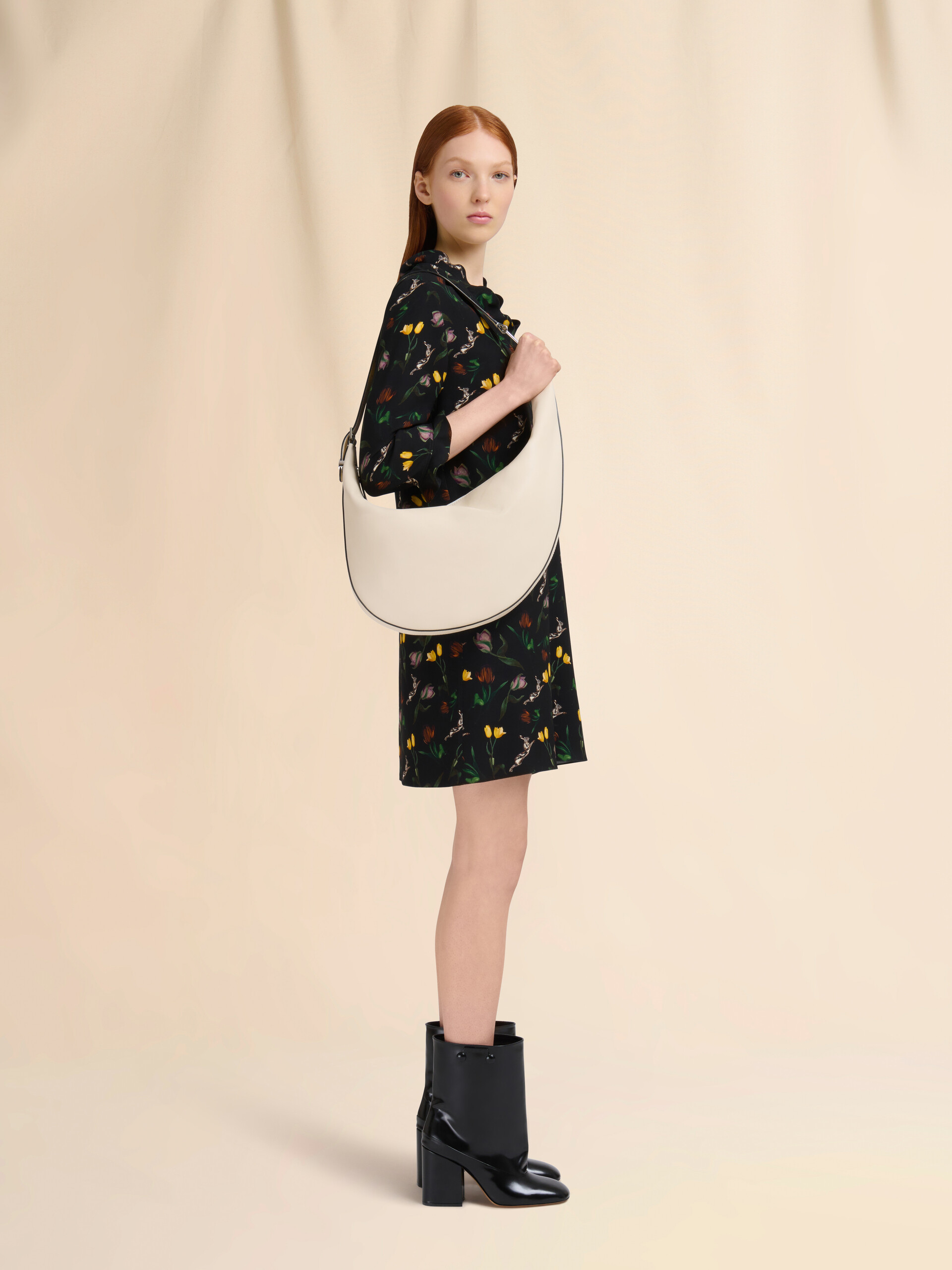 Black leather Dot small hobo bag - Shoulder Bags - Image 2