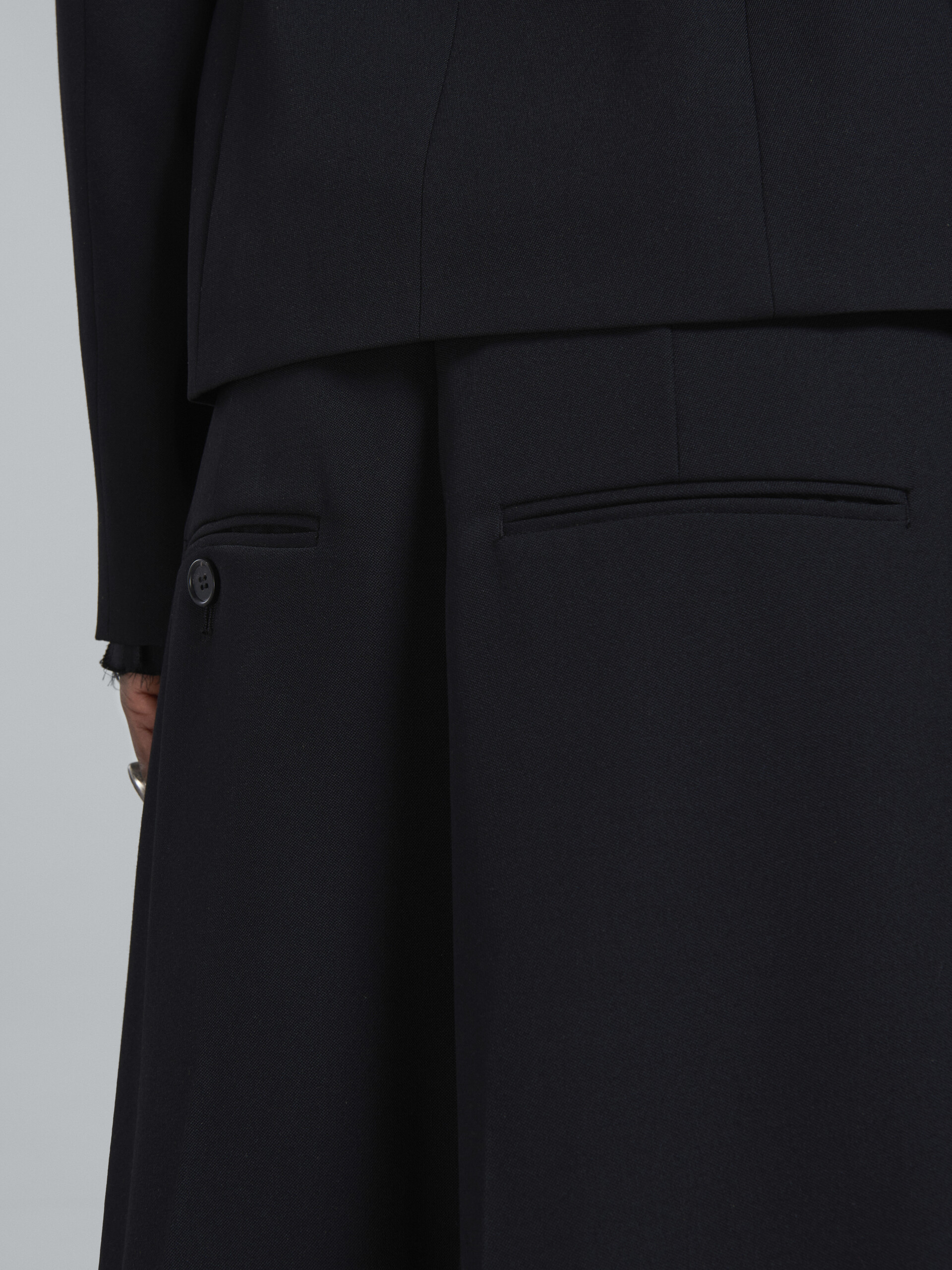 Cropped black wool pants - Pants - Image 4