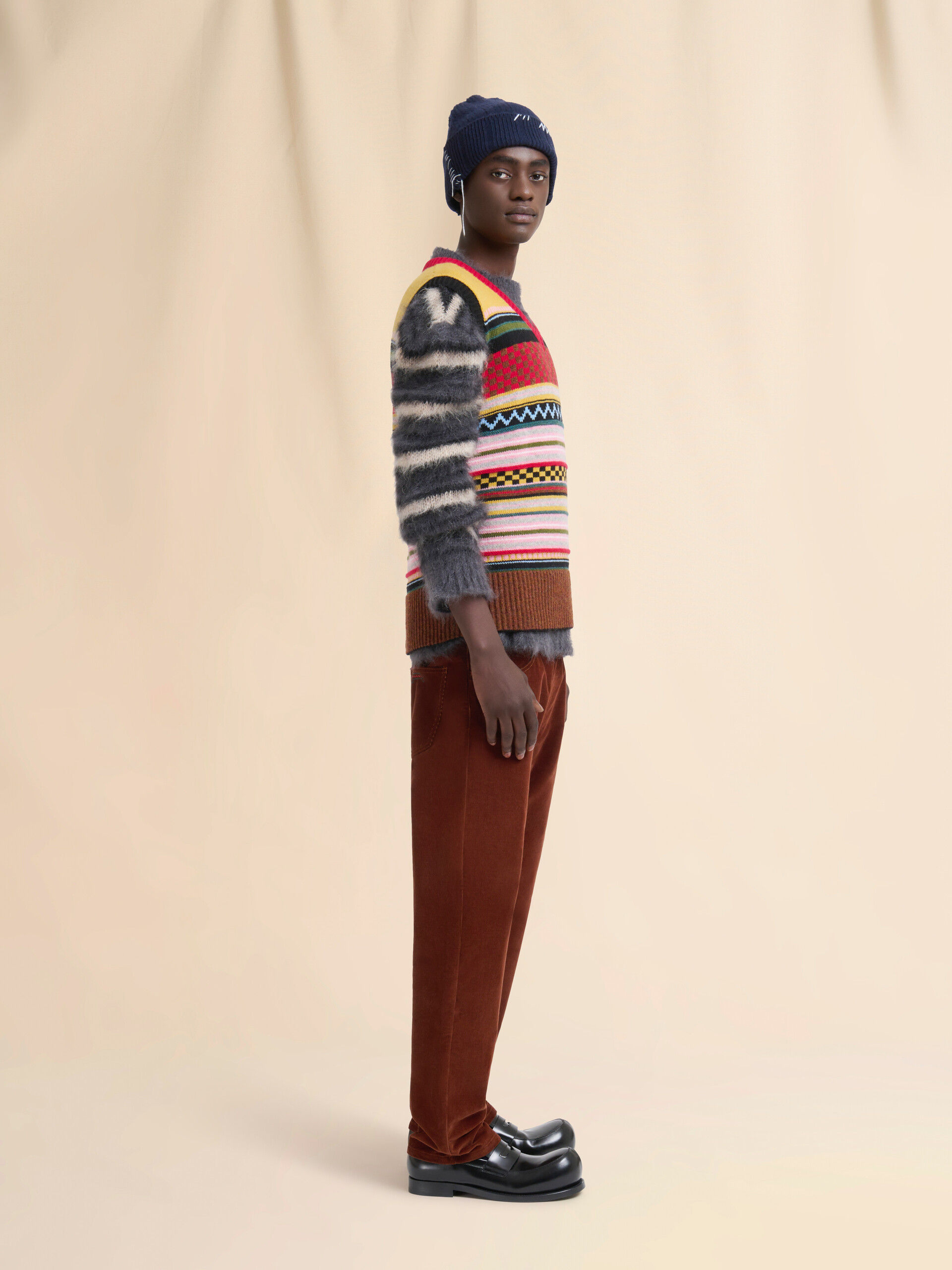 Grey striped mohair jumper - Pullovers - Image 5