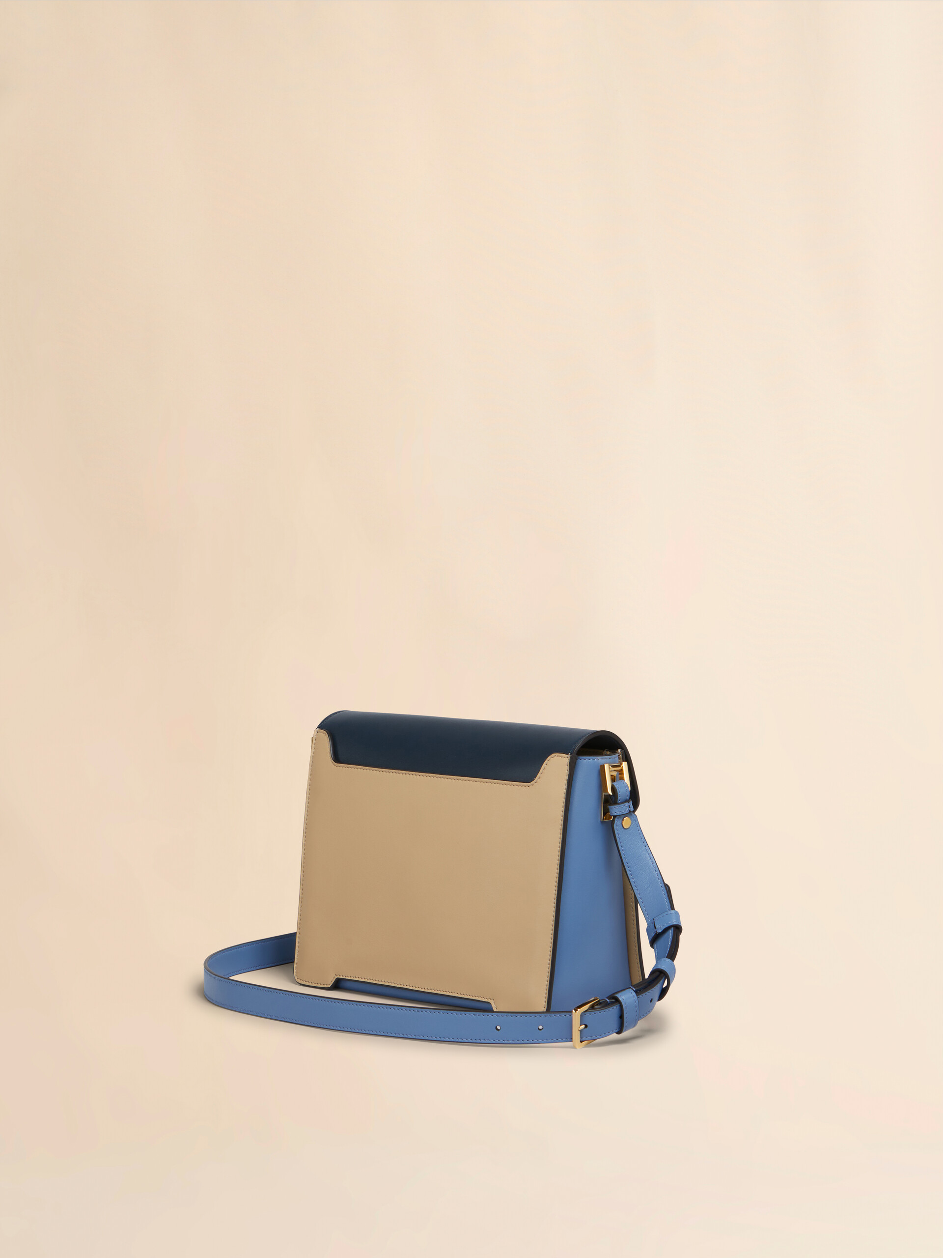 Blue, beige e light blue leather Trunkaroo medium shoulder Bag - Shoulder Bags - Image 2