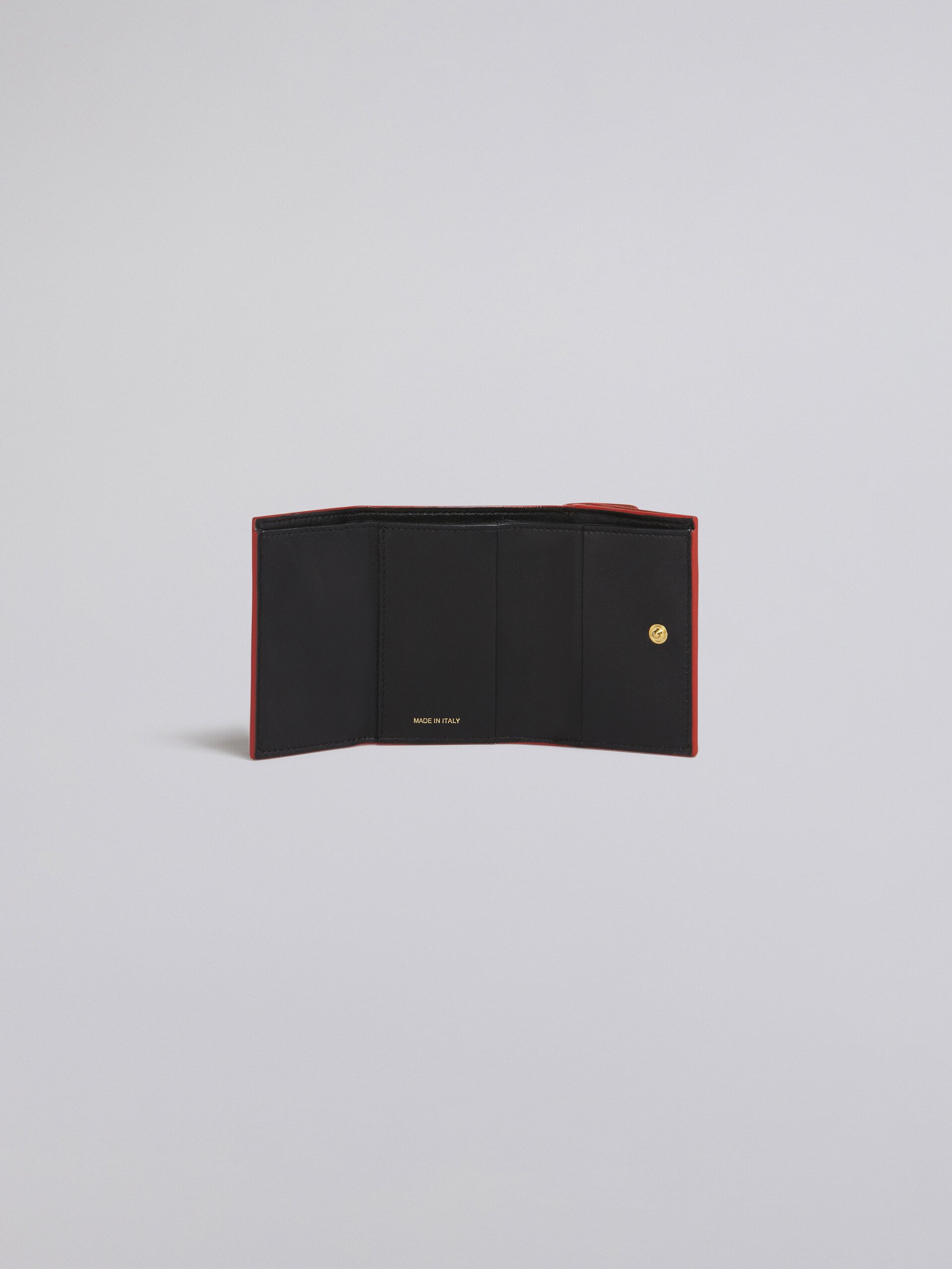 Green saffiano calfskin tri-fold wallet - Wallets - Image 2