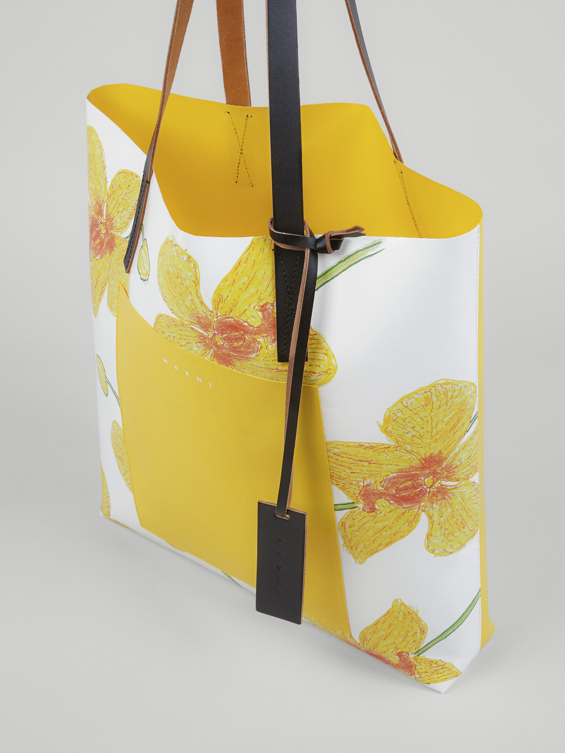 Orchids print PVC NS shopping bag - Shopping Bags - Image 5