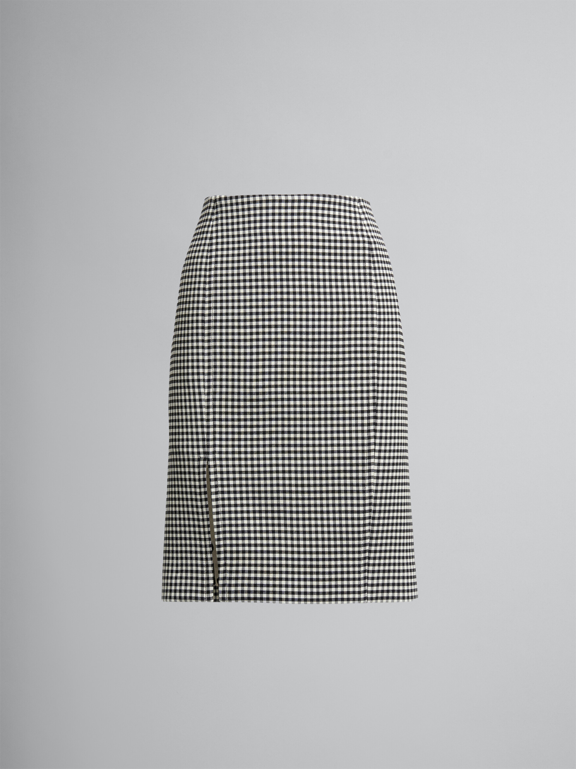 Double-faced houndstooth wool tulip skirt - Skirts - Image 1