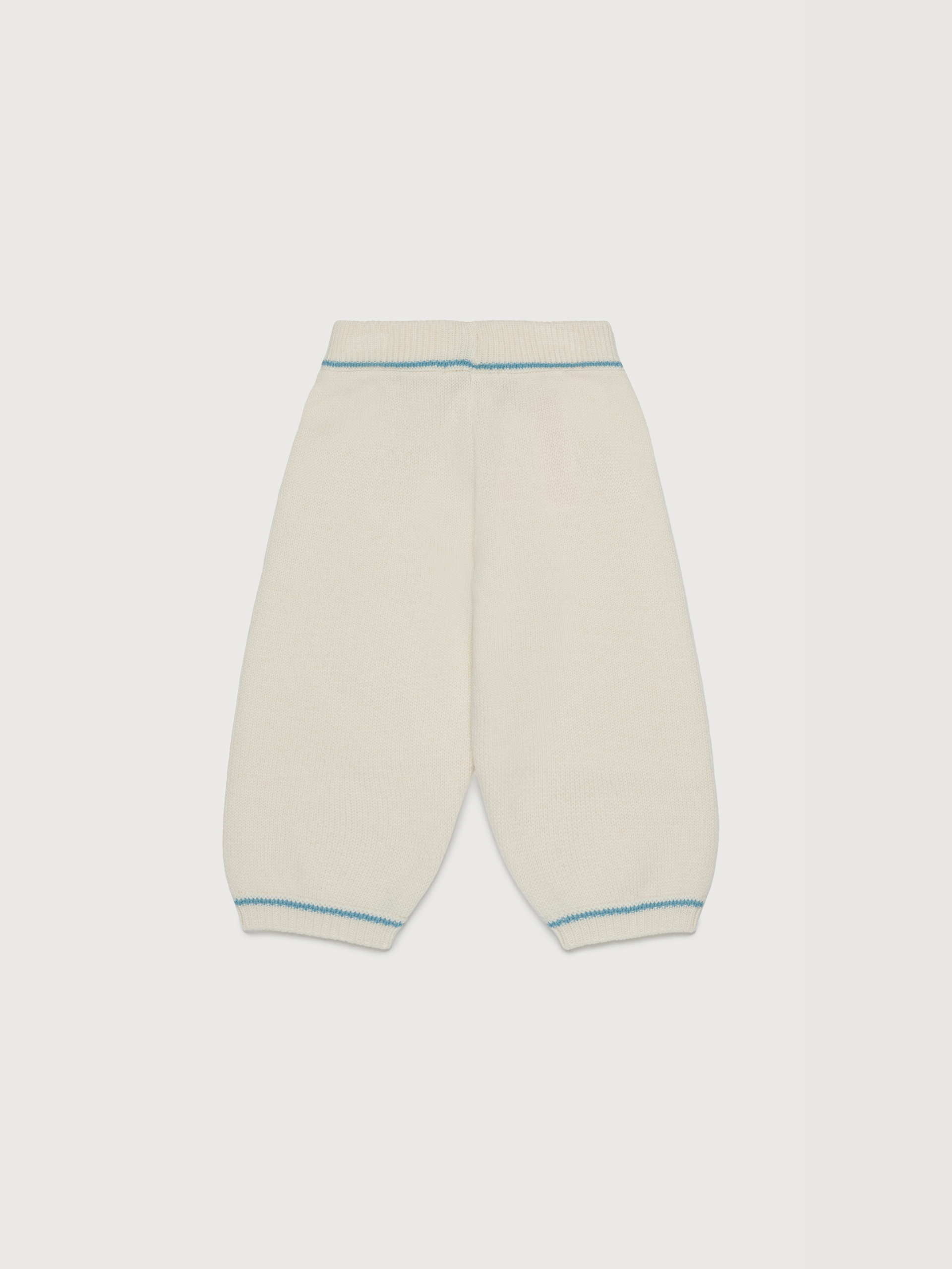Beige cashmere blend trousers with embroidered Marni logo - Pants - Image 2
