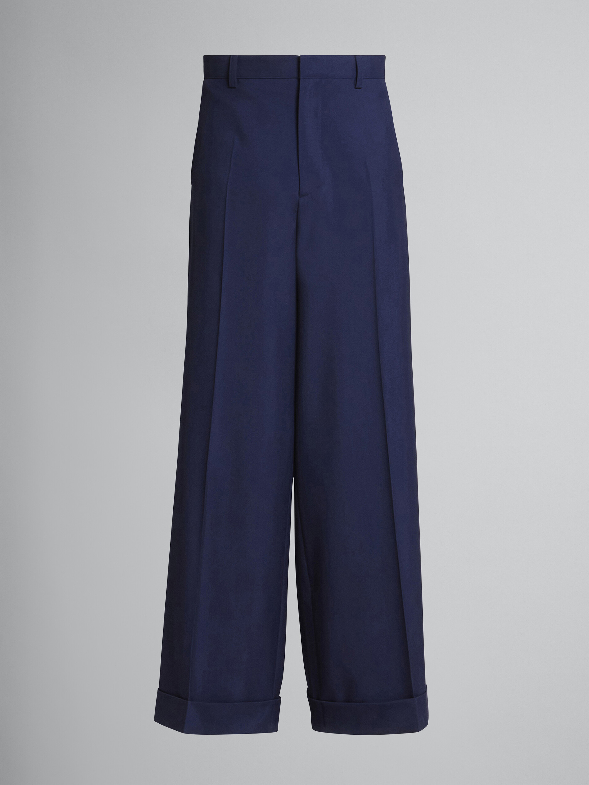Tropical wool high-waist pants - Pants - Image 1