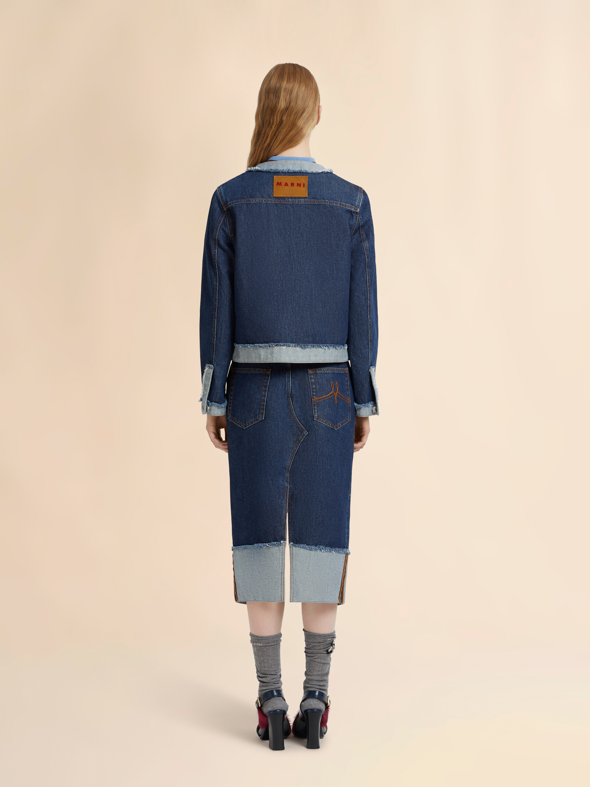 Blue denim inside-out jacket - Jackets - Image 3