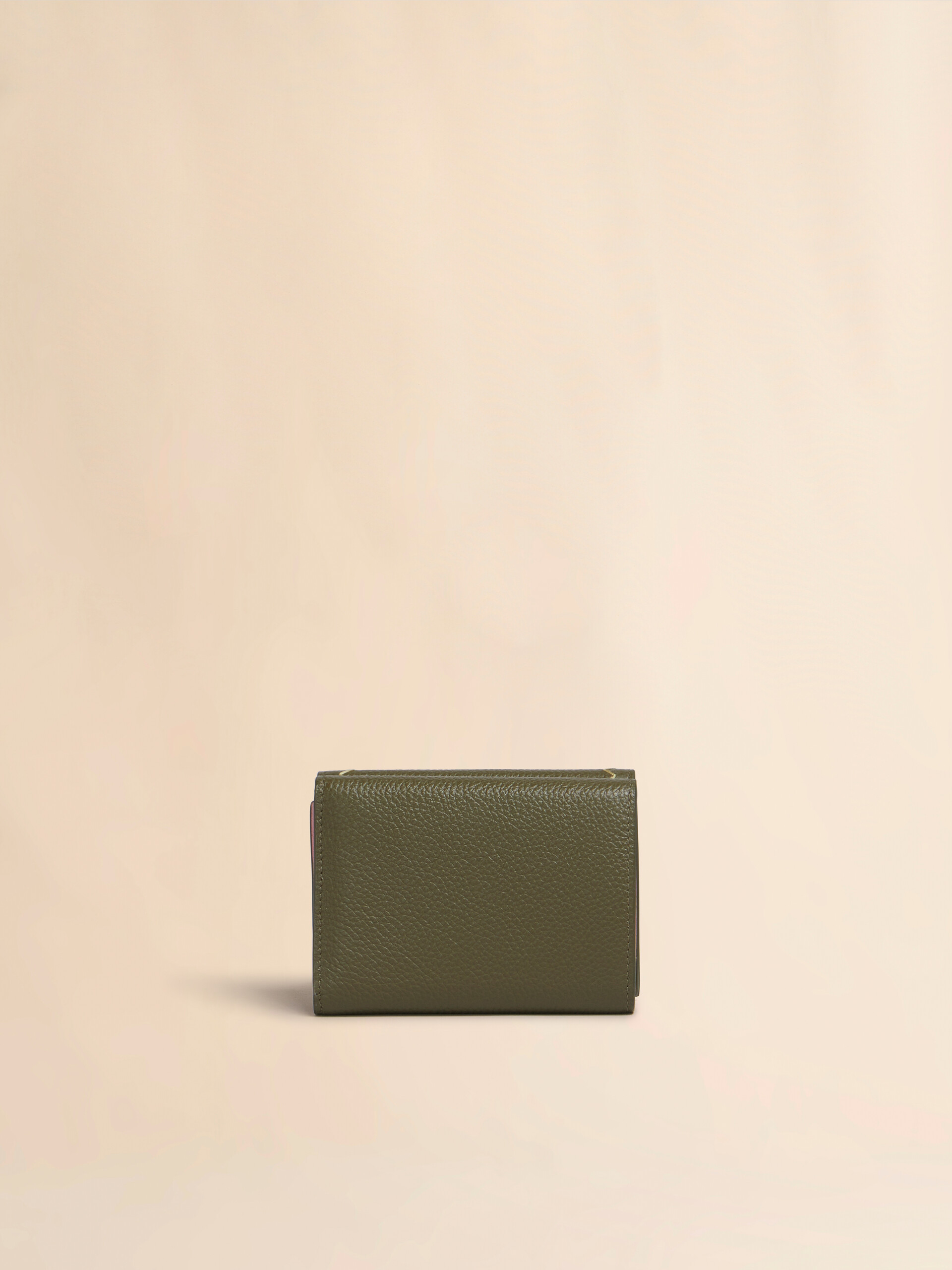 Light blue leather trifold wallet with Marni Mending embroidery - Wallets - Image 3