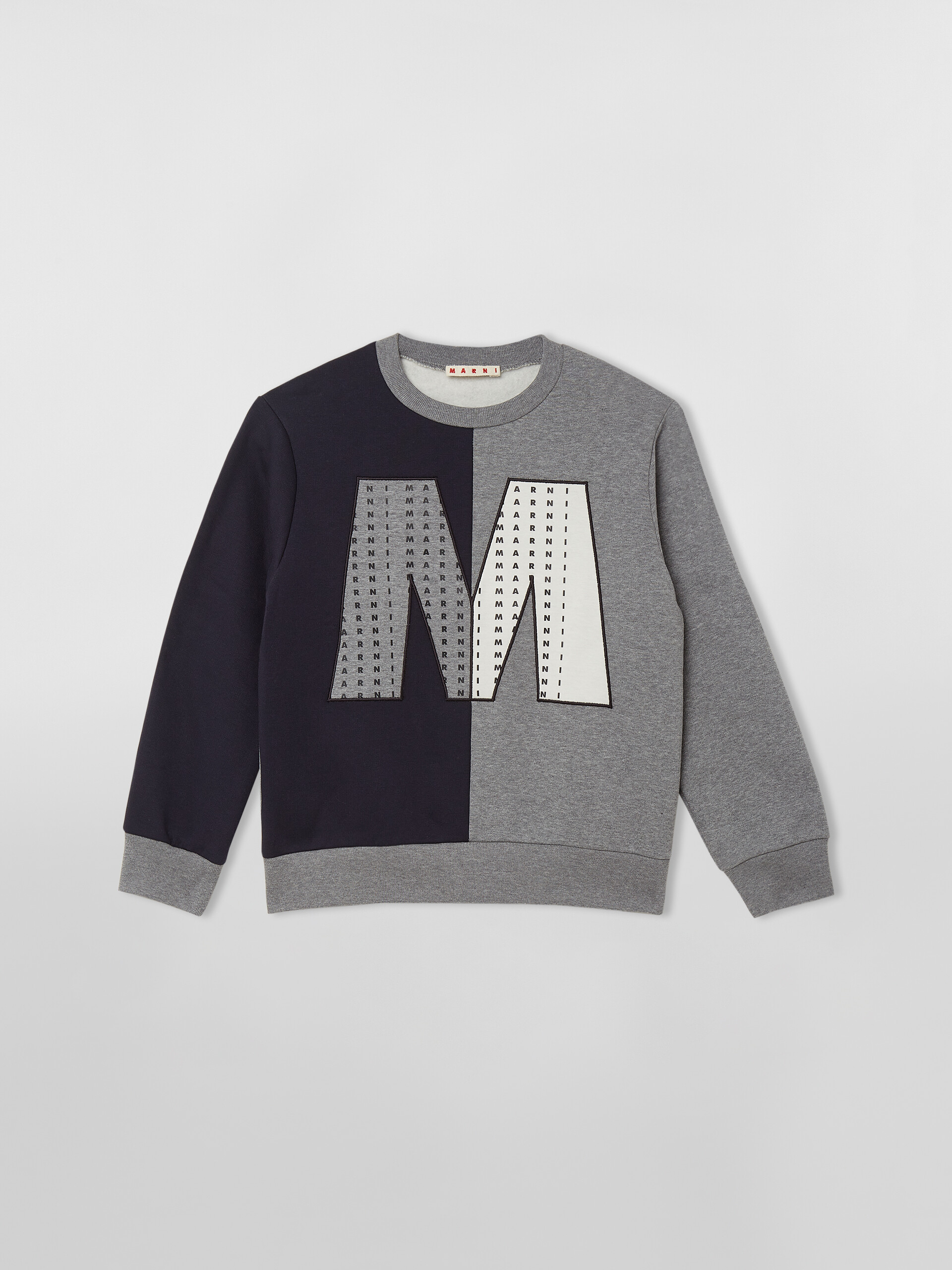 BICOLOR SWEATSHIRT WITH BIG "M" ON THE FRONT - Sweaters - Image 1
