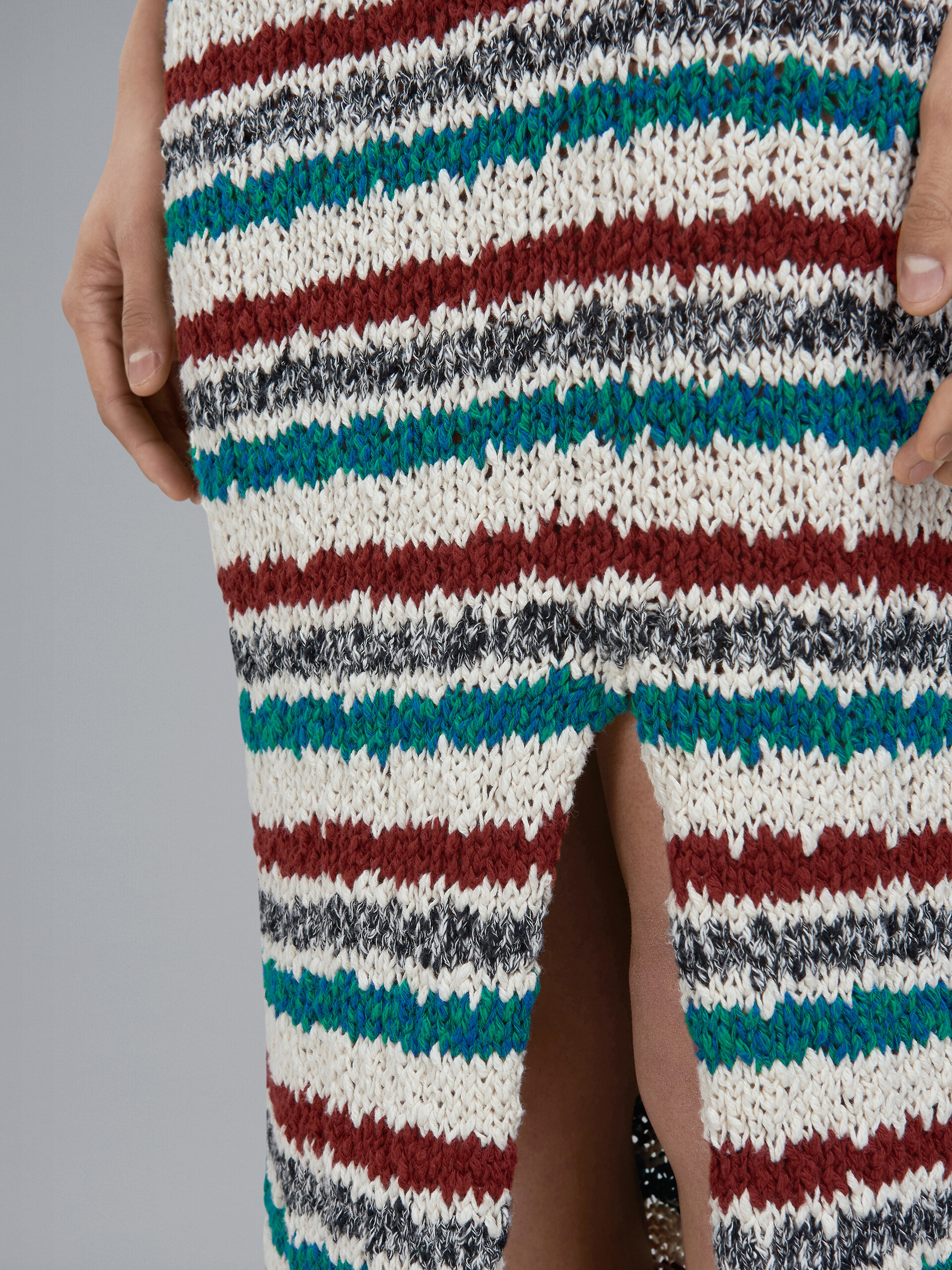 Striped cotton knit dress - Dresses - Image 5