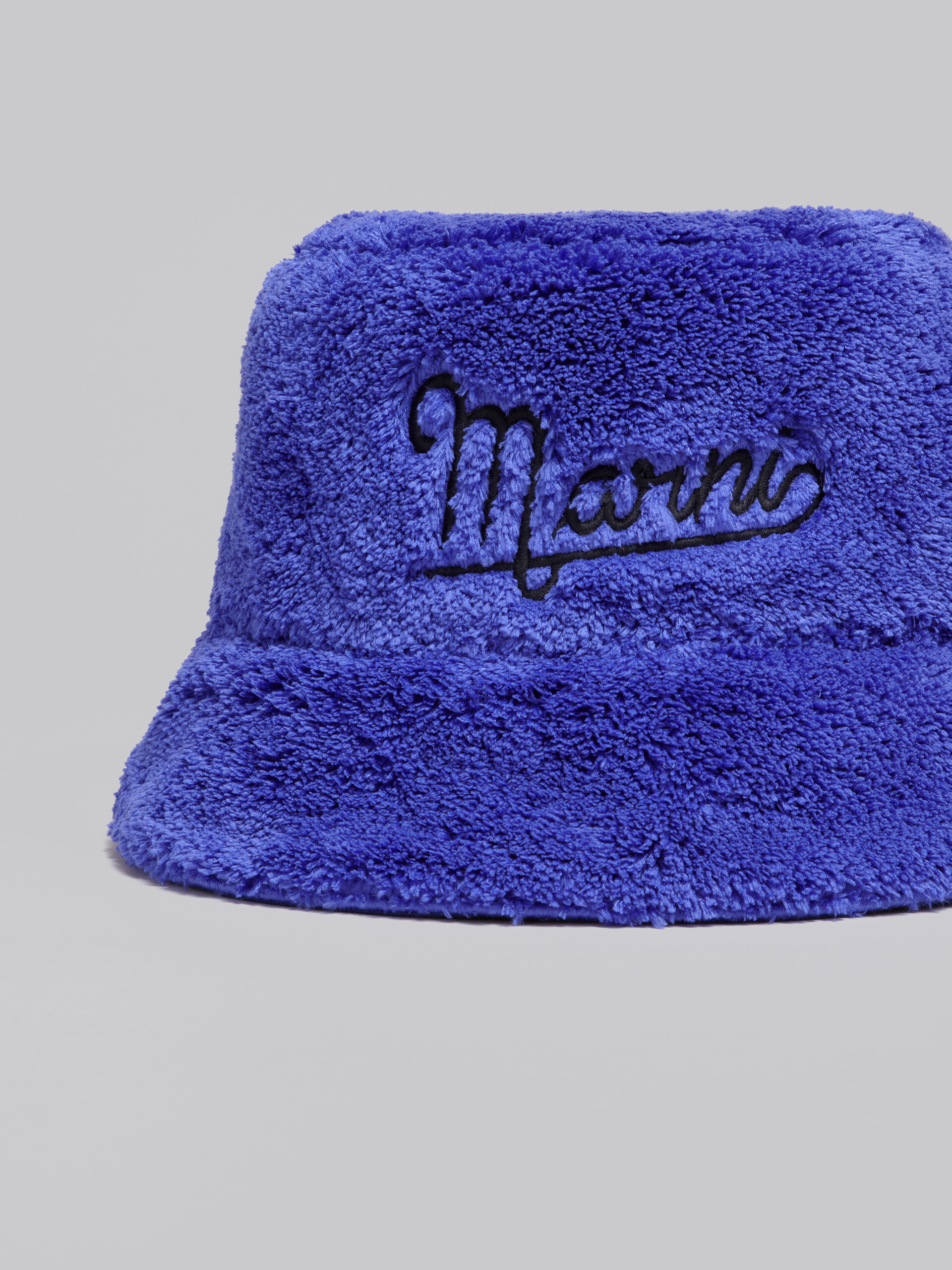 Blue Terry bucket hat with logo - Hats - Image 4