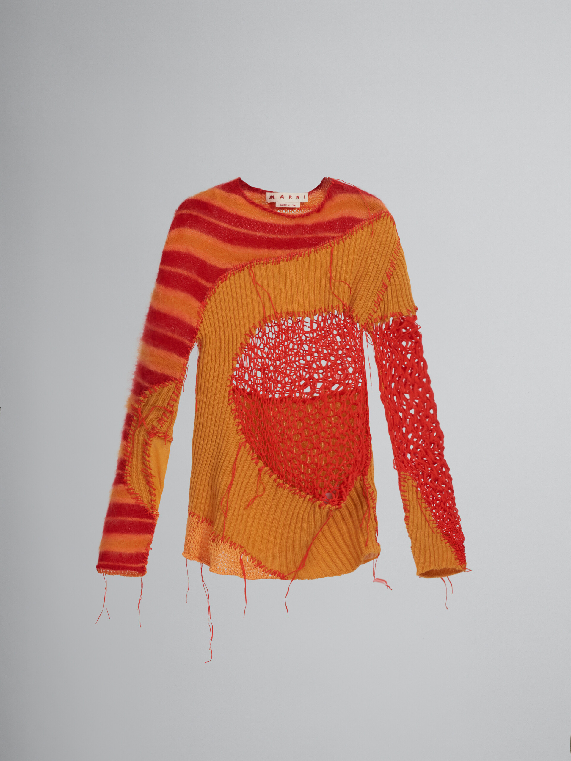 Red and orange patchwork jumper - Pullovers - Image 1