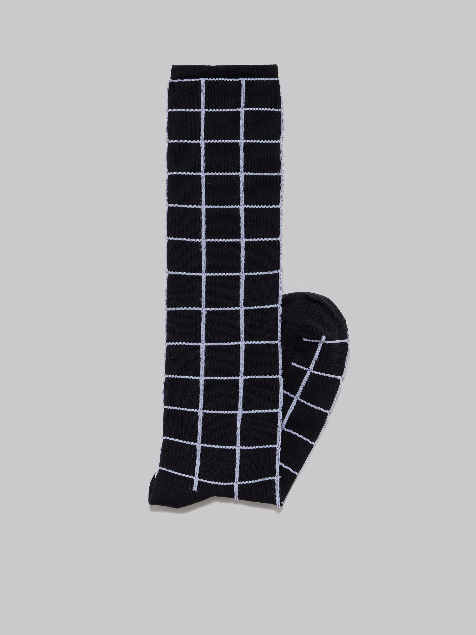 Black checked nylon socks - Socks - Image 2
