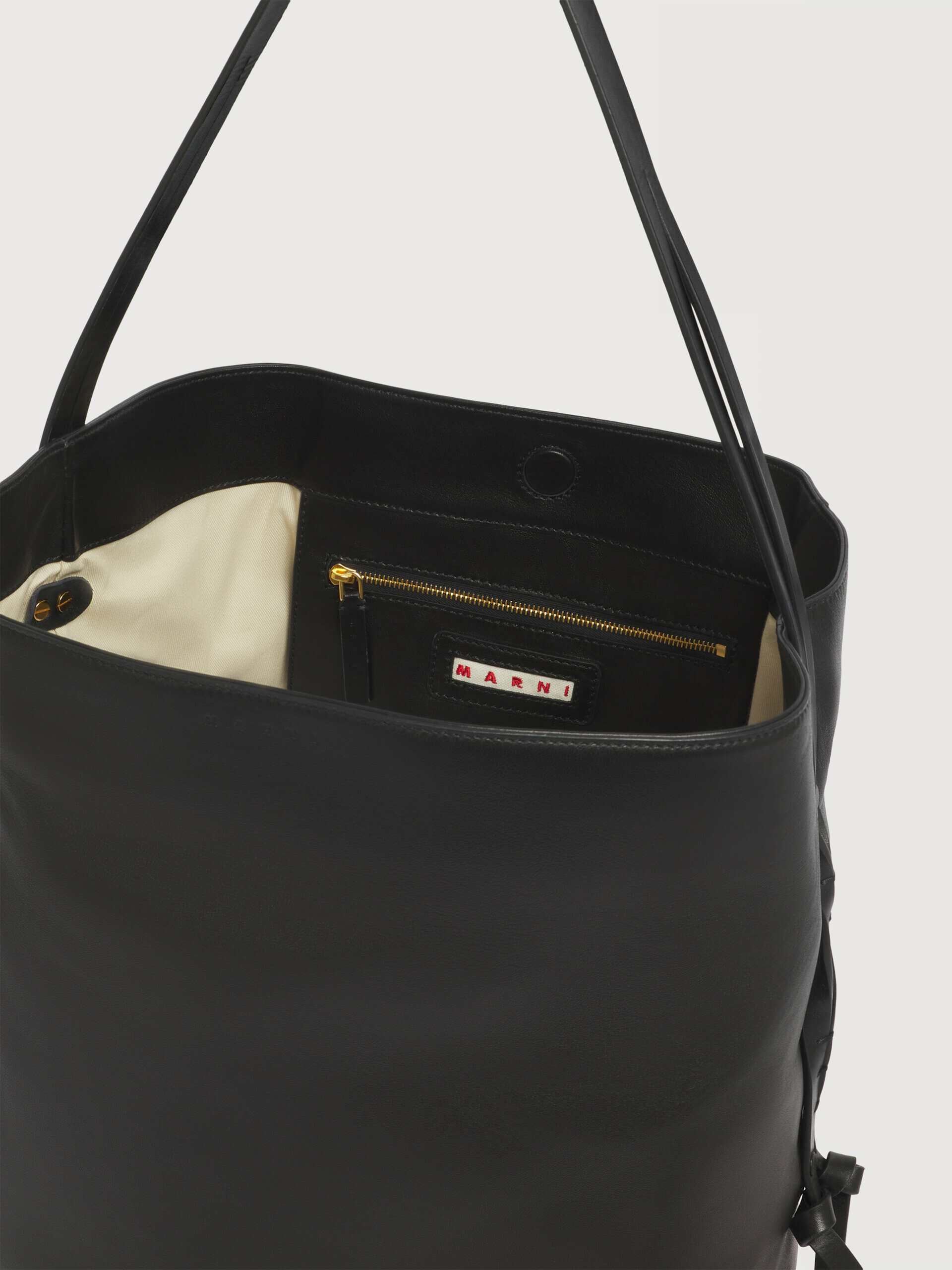 Brown leather Pod 2.0 small hobo bag - Shoulder Bags - Image 3