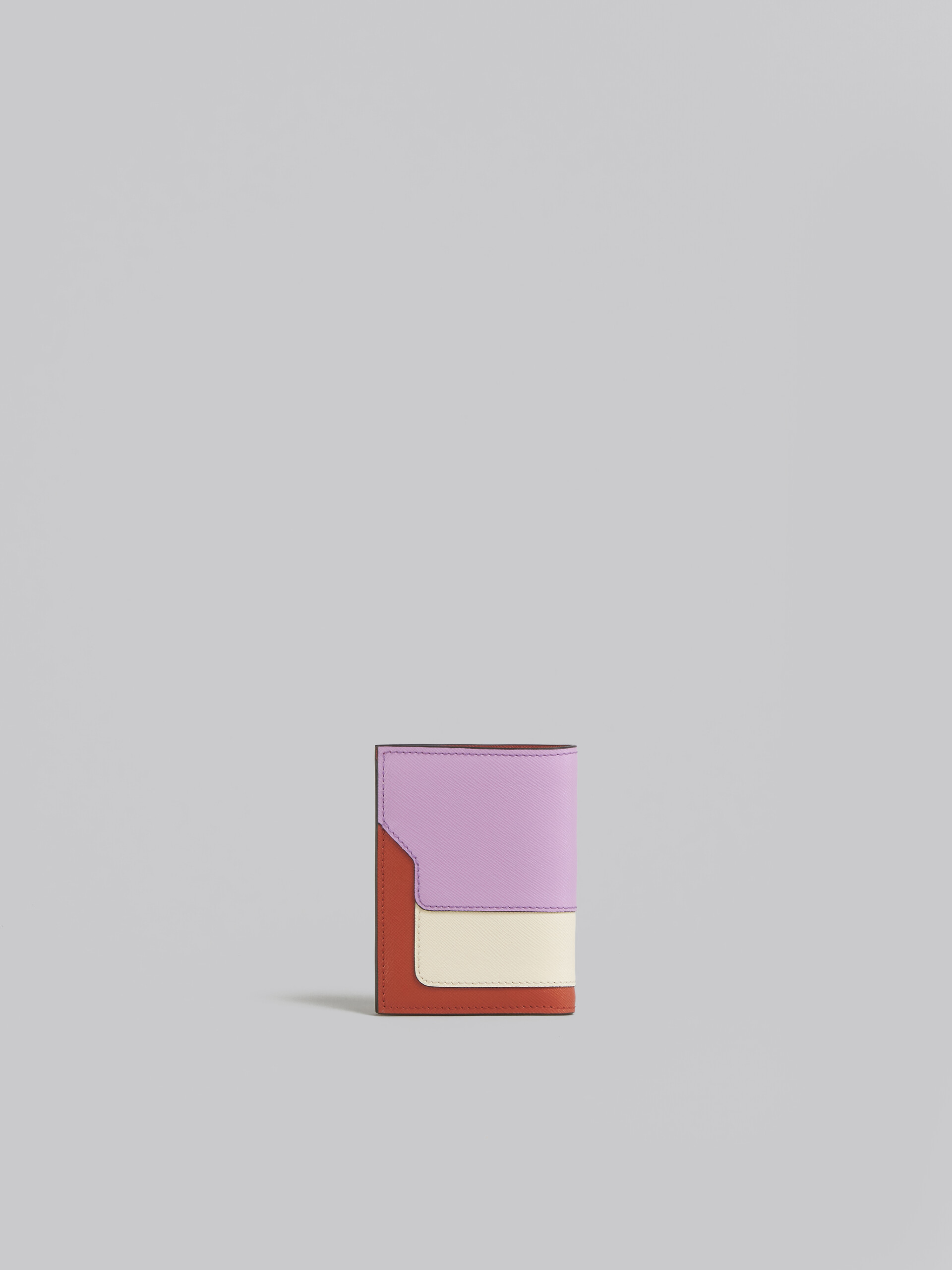 Lilac saffiano leather bi-fold wallet - Wallets - Image 3