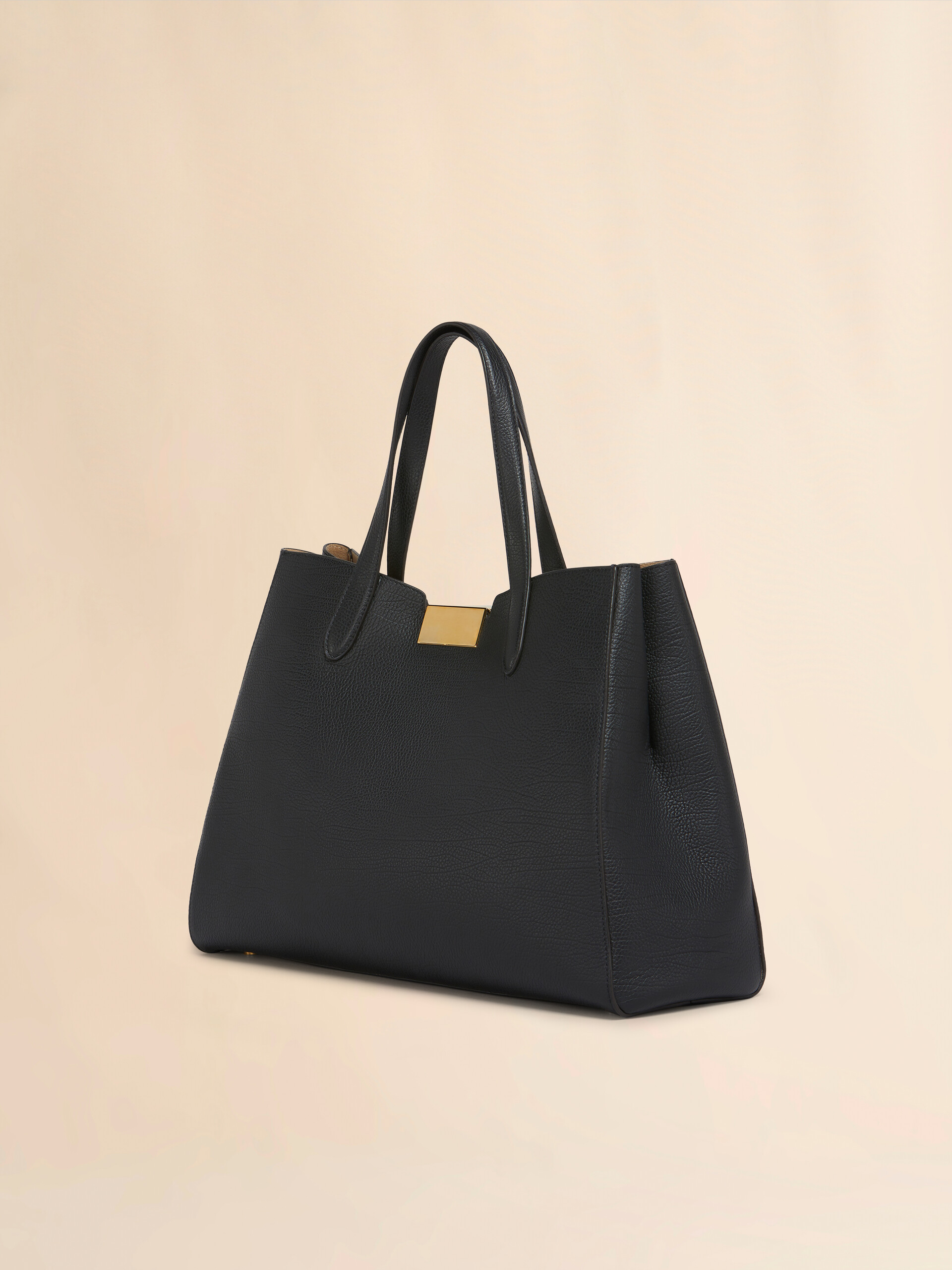 Borsa a mano Trunkaroo Tote Media in pelle nera - Borse a mano - Image 3