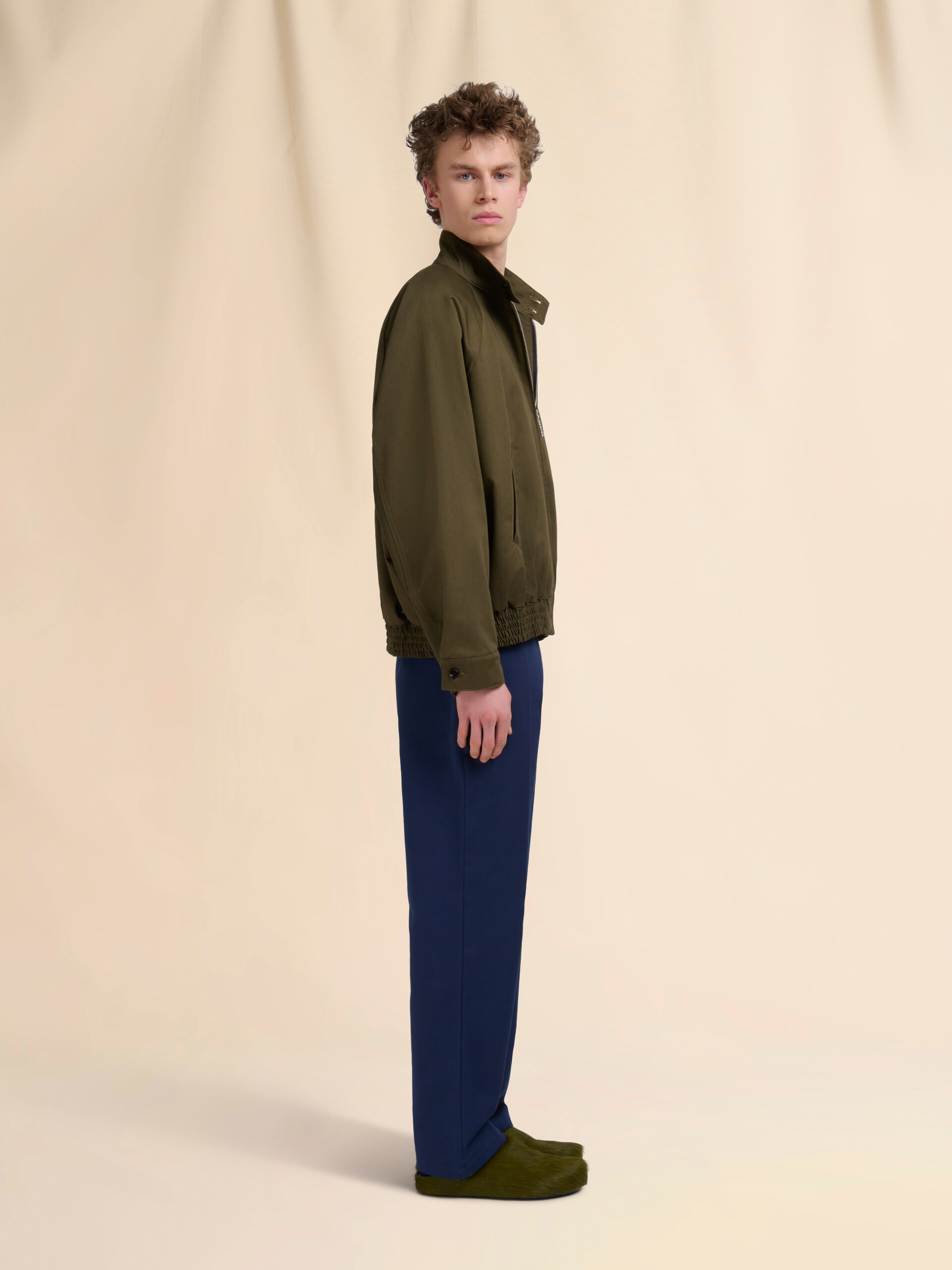 Deep green organic gabardine bomber jacket - Jackets - Image 6