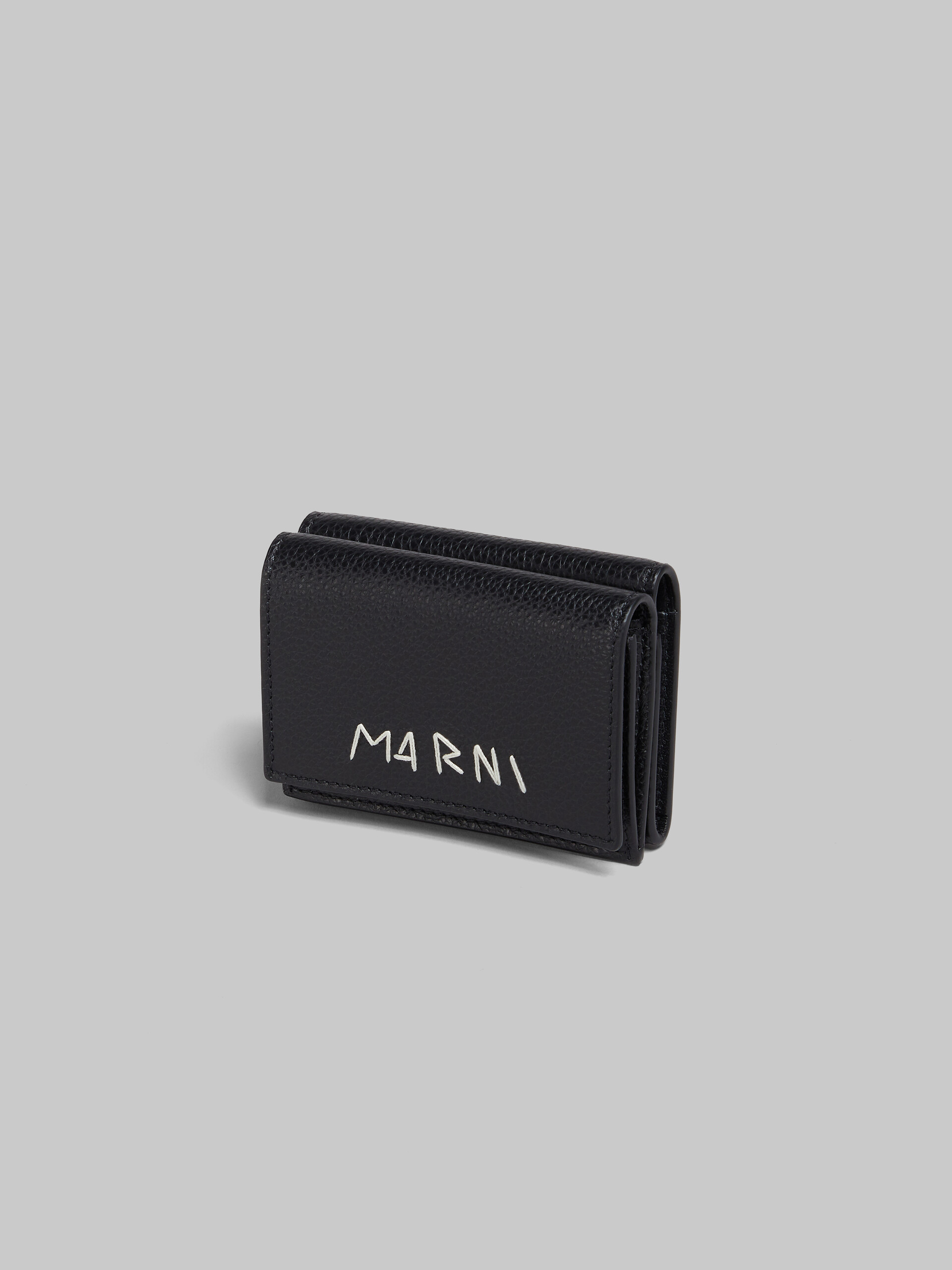 Pink leather trifold wallet with Marni mending - Wallets - Image 4