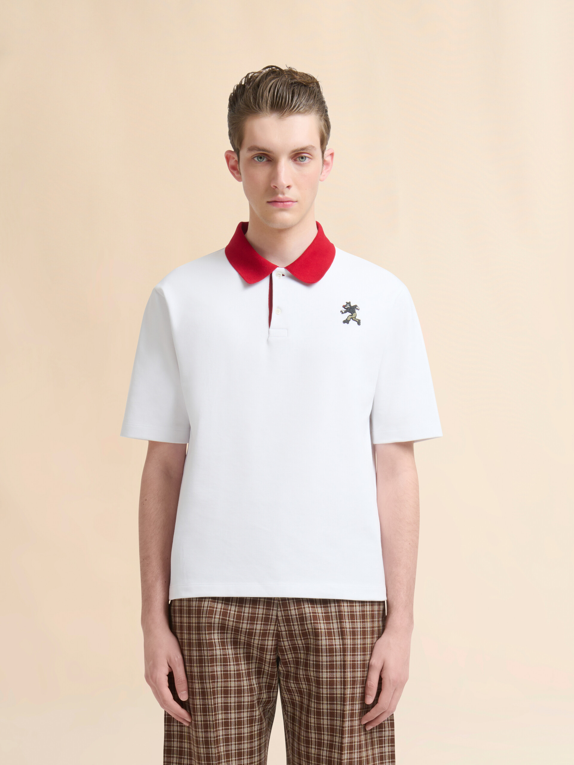 White cotton piqué polo shirt - Shirts - Image 2