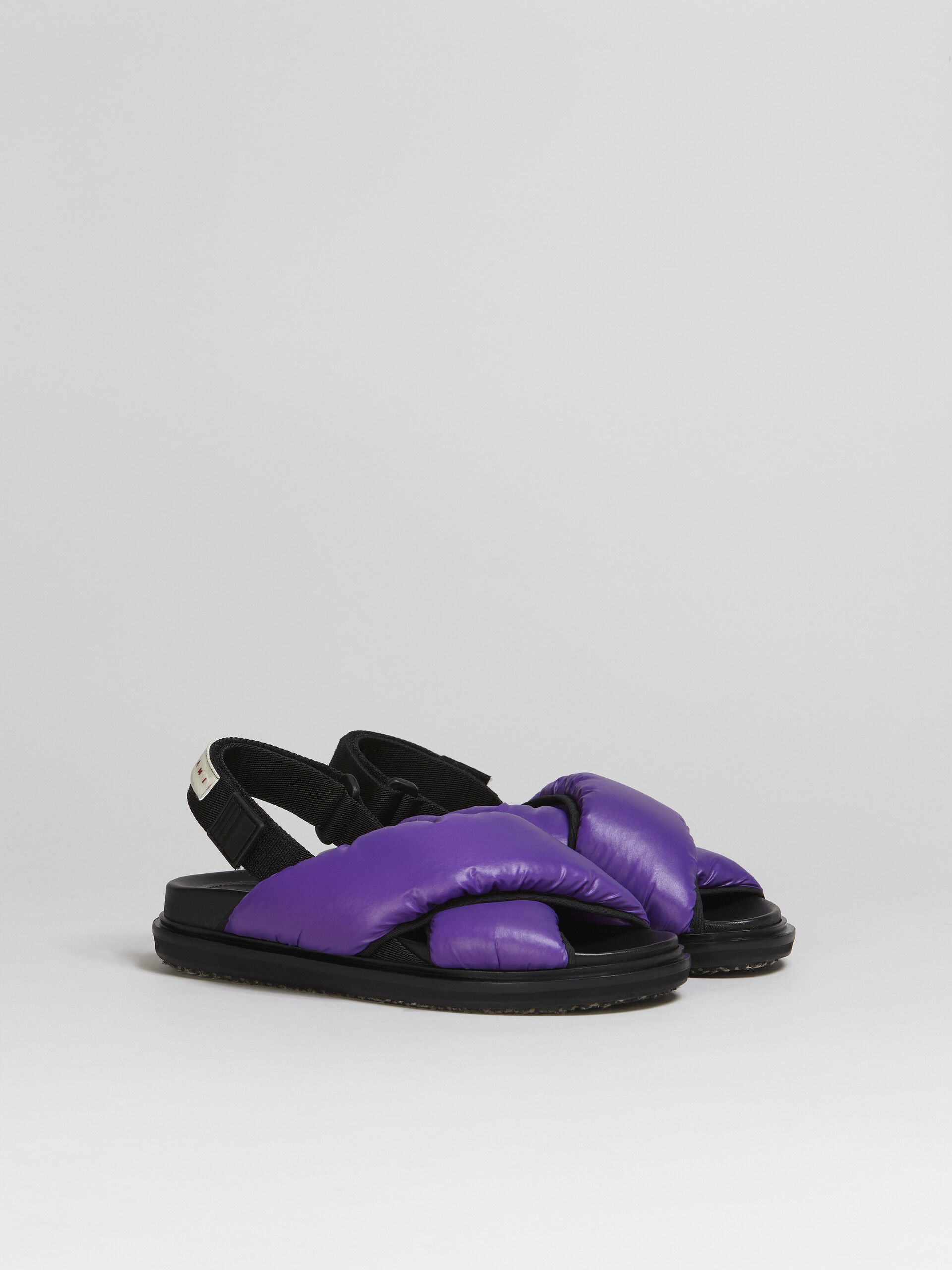 Sandale fussbett en nylon violet à brides croisées - Sandales - Image 2