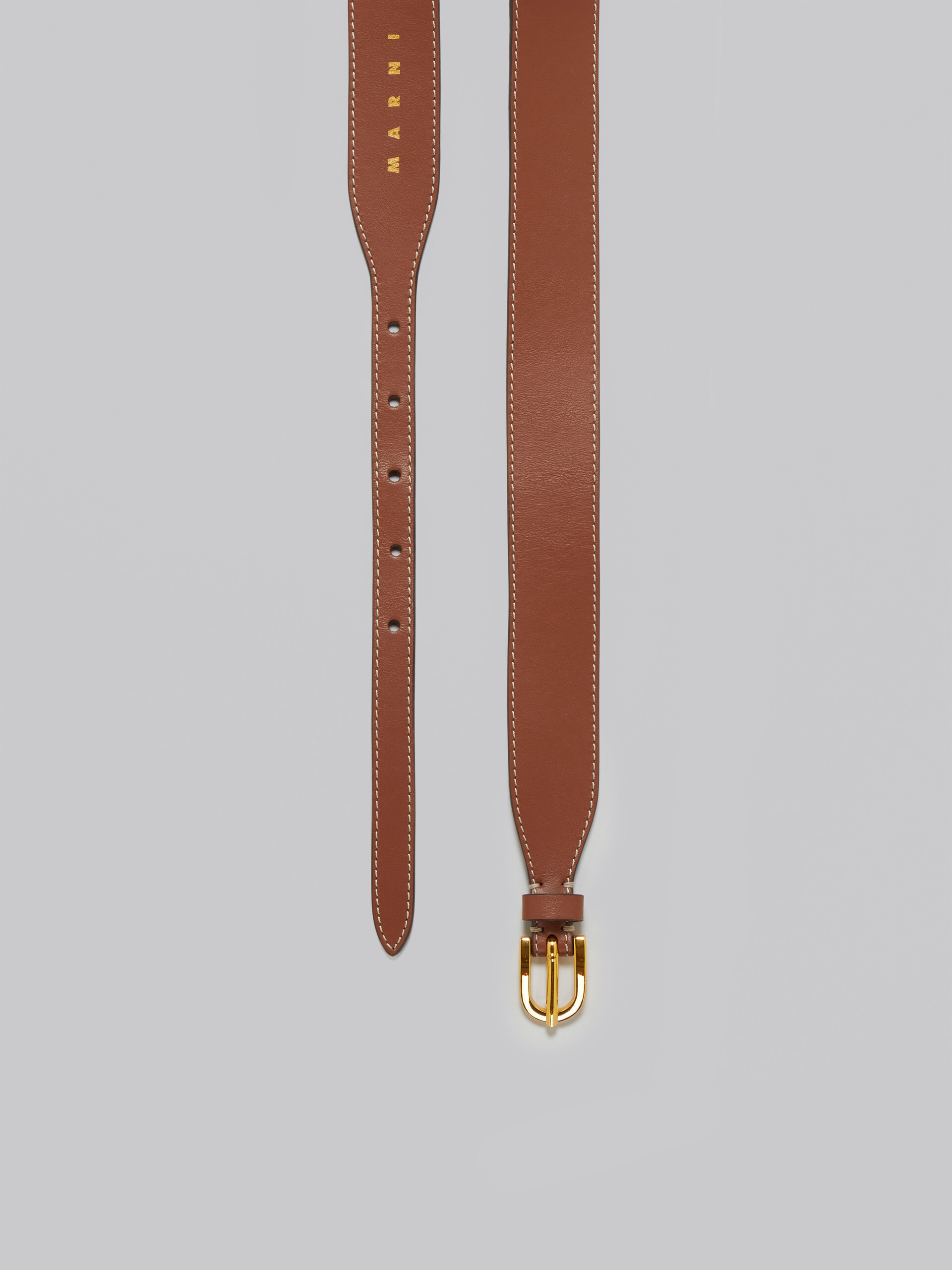 Brown leather belt - Belts - Image 4