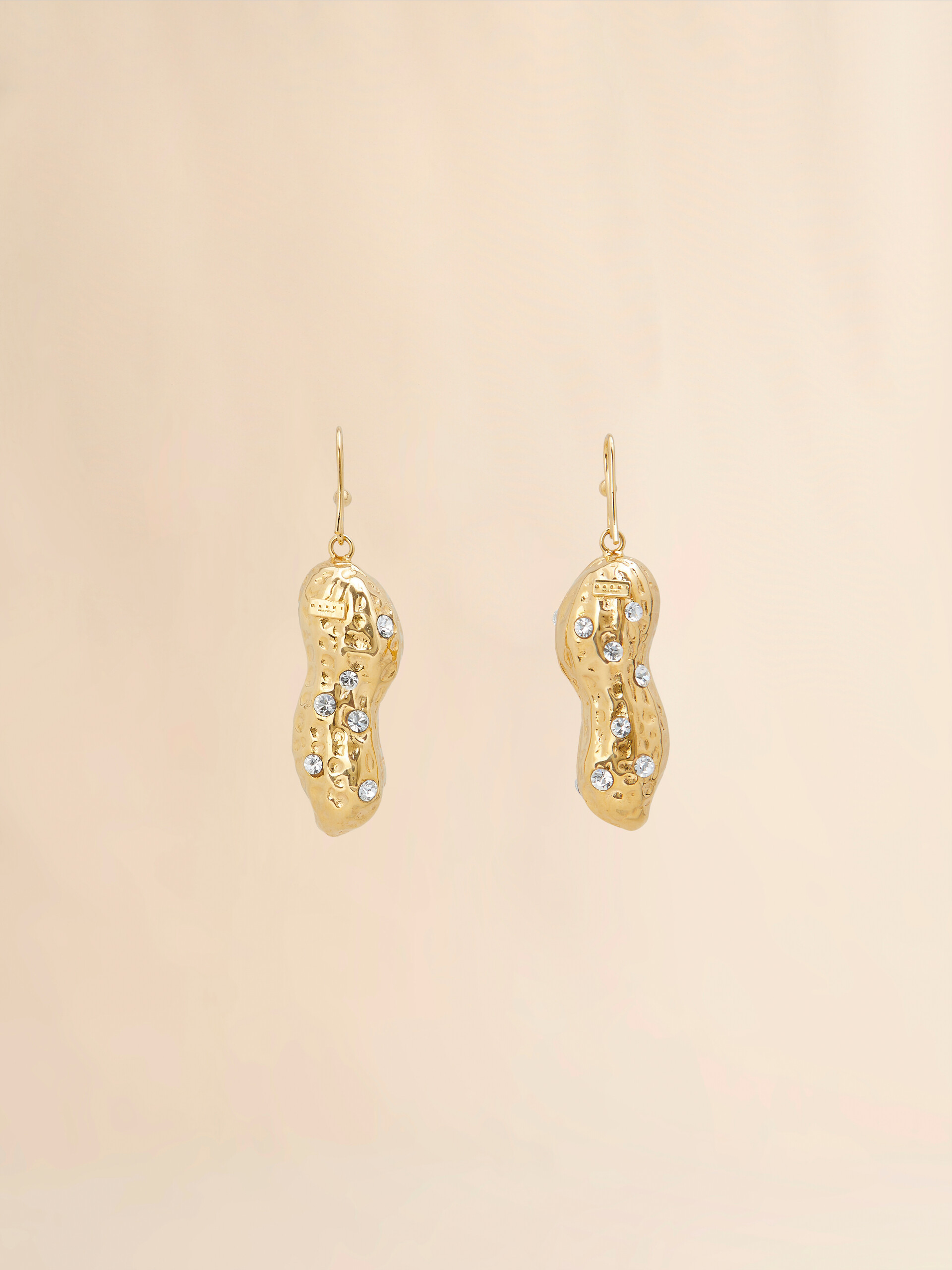 Gold peanut drop earrings - Earrings - Image 2