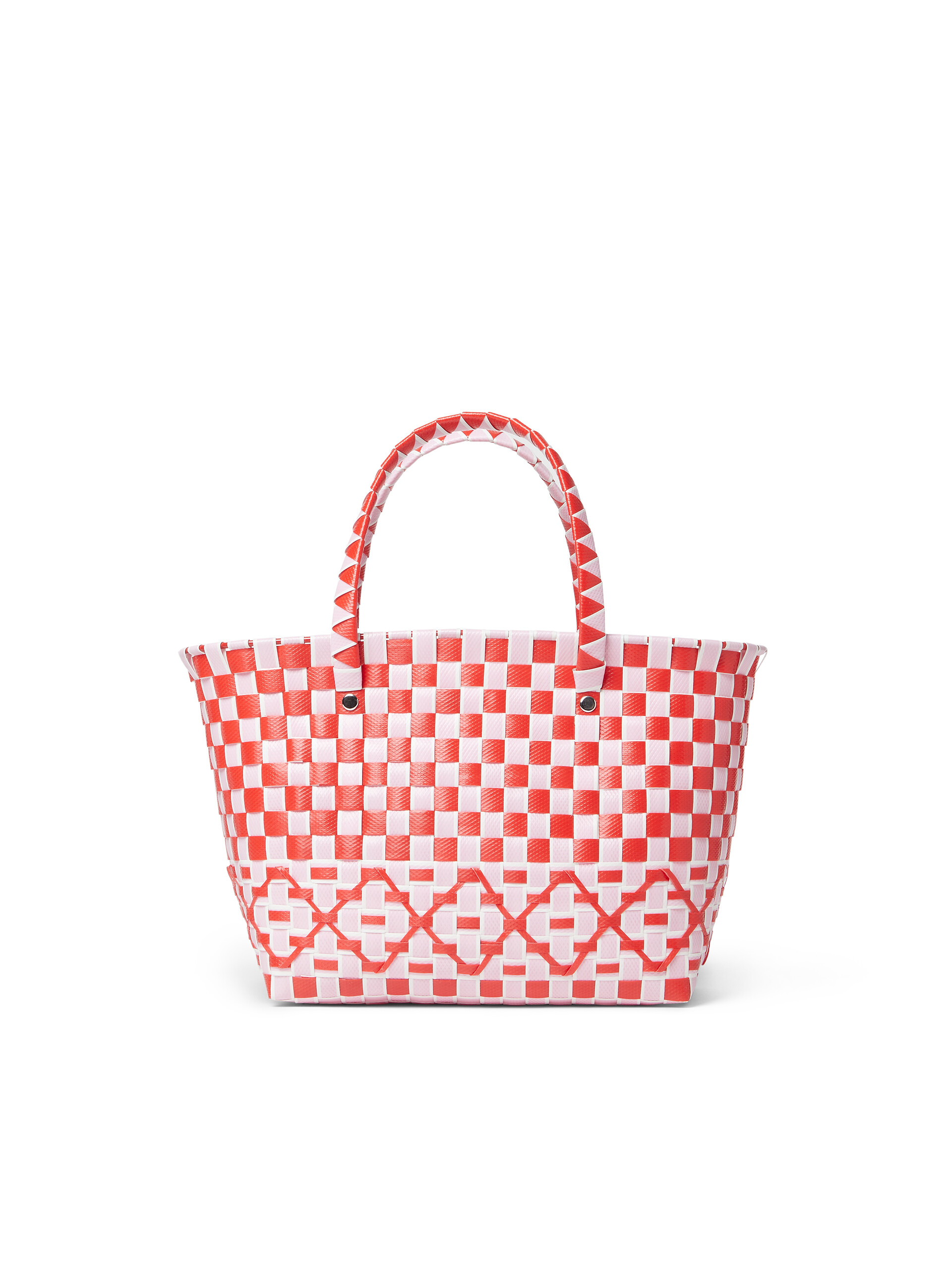 Blue and red woven MARNI MARKET OVAL bag - Shopping Bags - Image 3