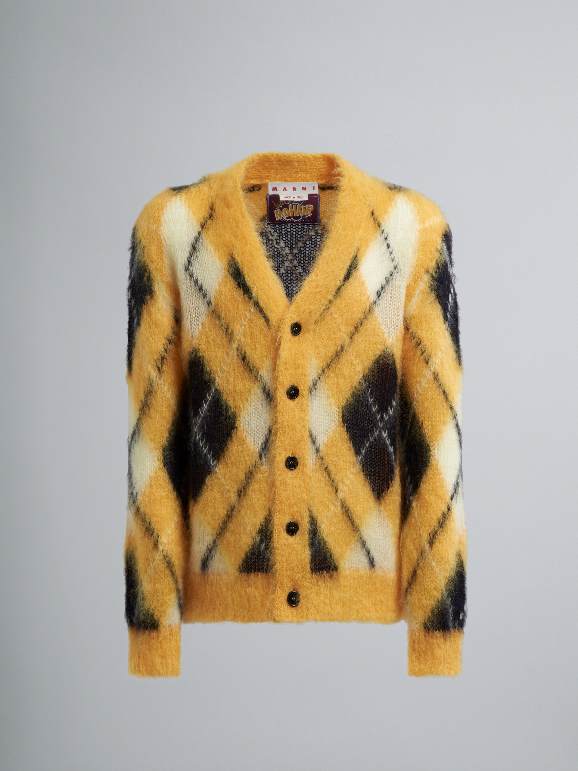 Iconic mohair Argyle cardigan - Pullovers - Image 1