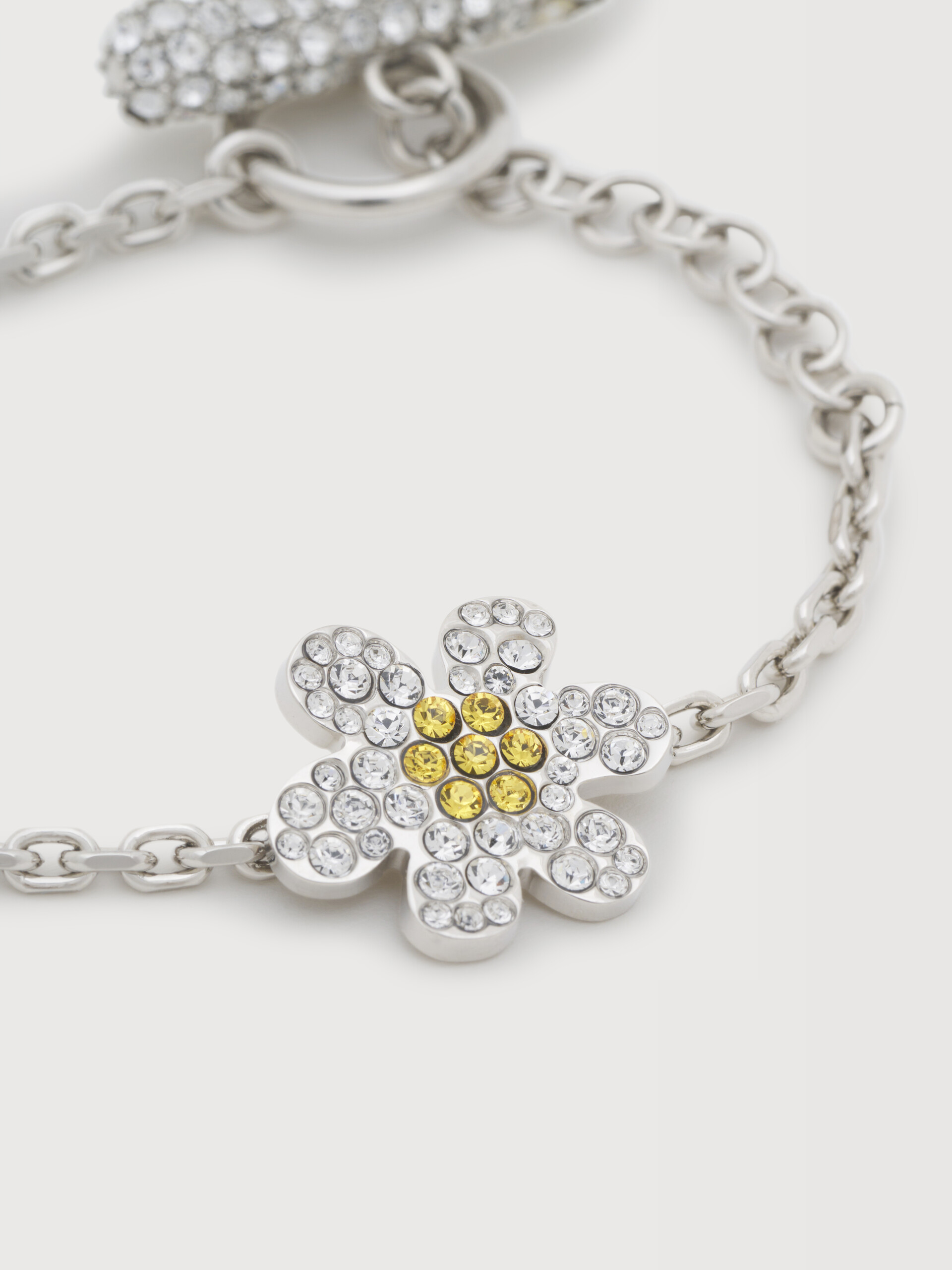 Yellow rhinestone daisy bracelet - Bracelets - Image 3