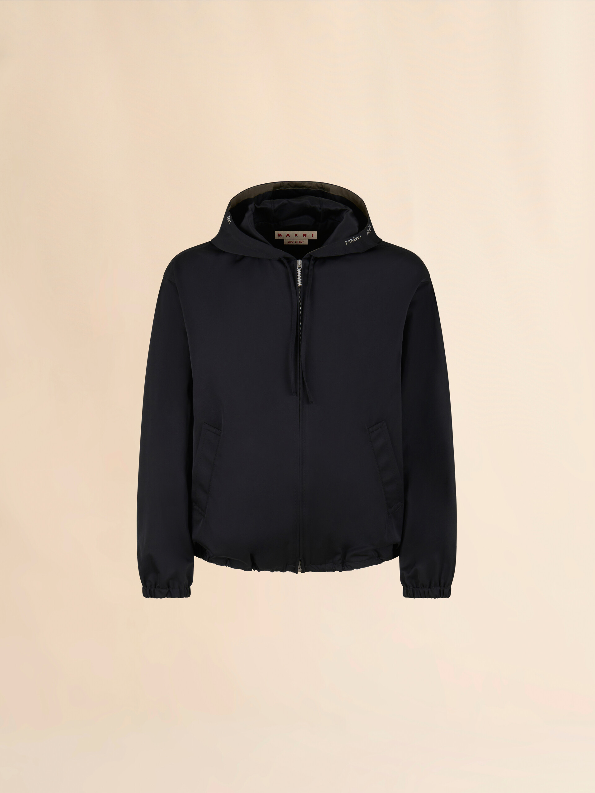 Black taffeta jacket with Marni Mending - Jackets - Image 1