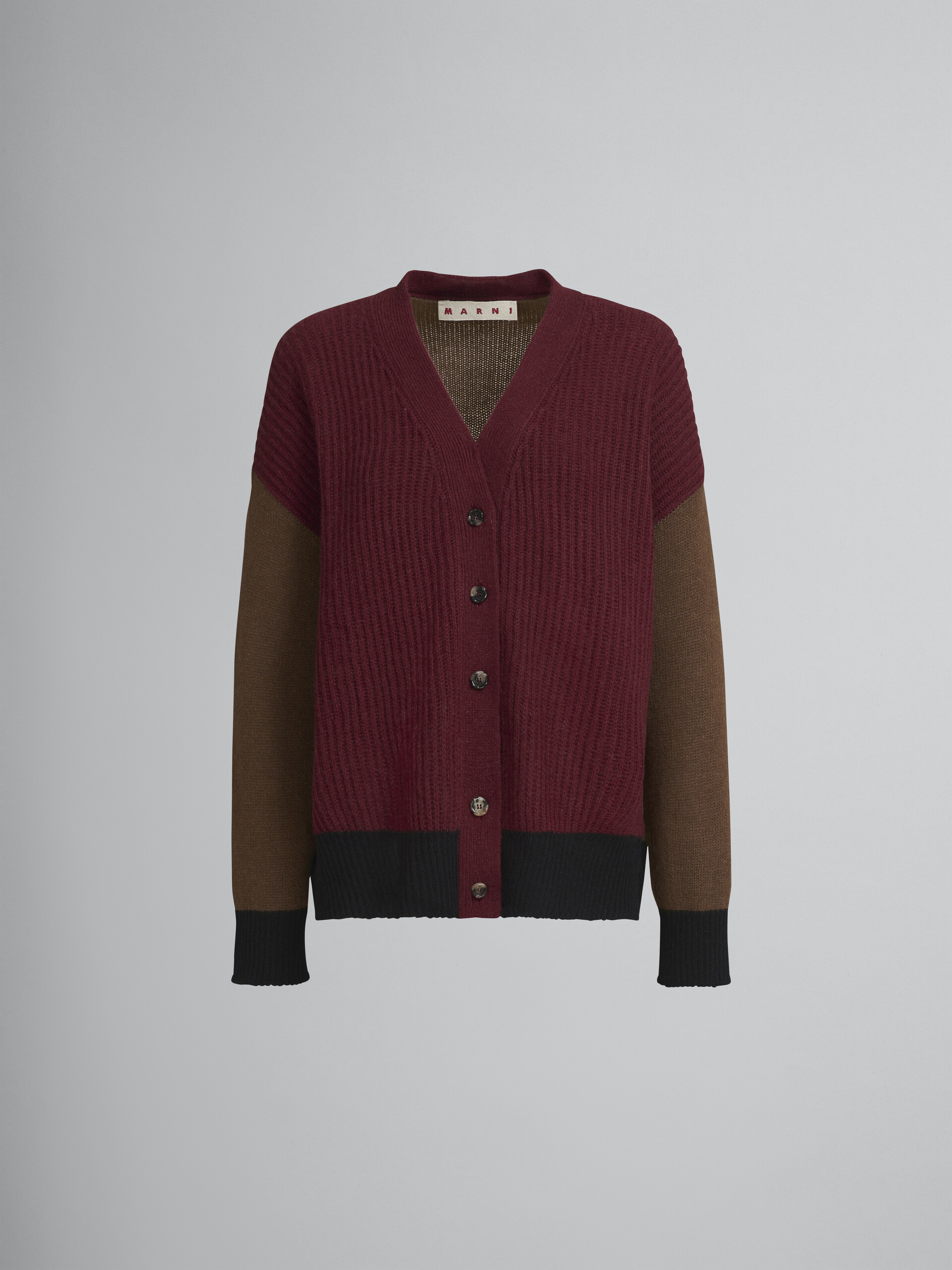 Red cashmere V-neck cardigan - Pullovers - Image 1
