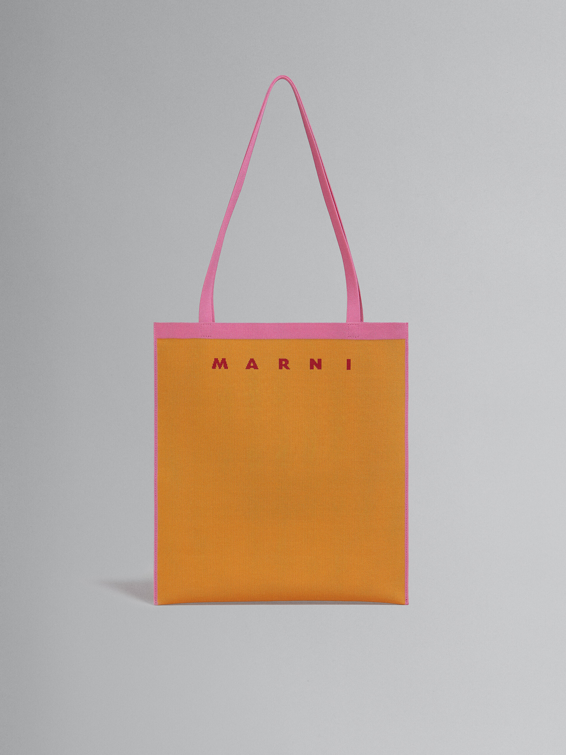 Orange and pink jacquard bag - Shopping Bags - Image 1