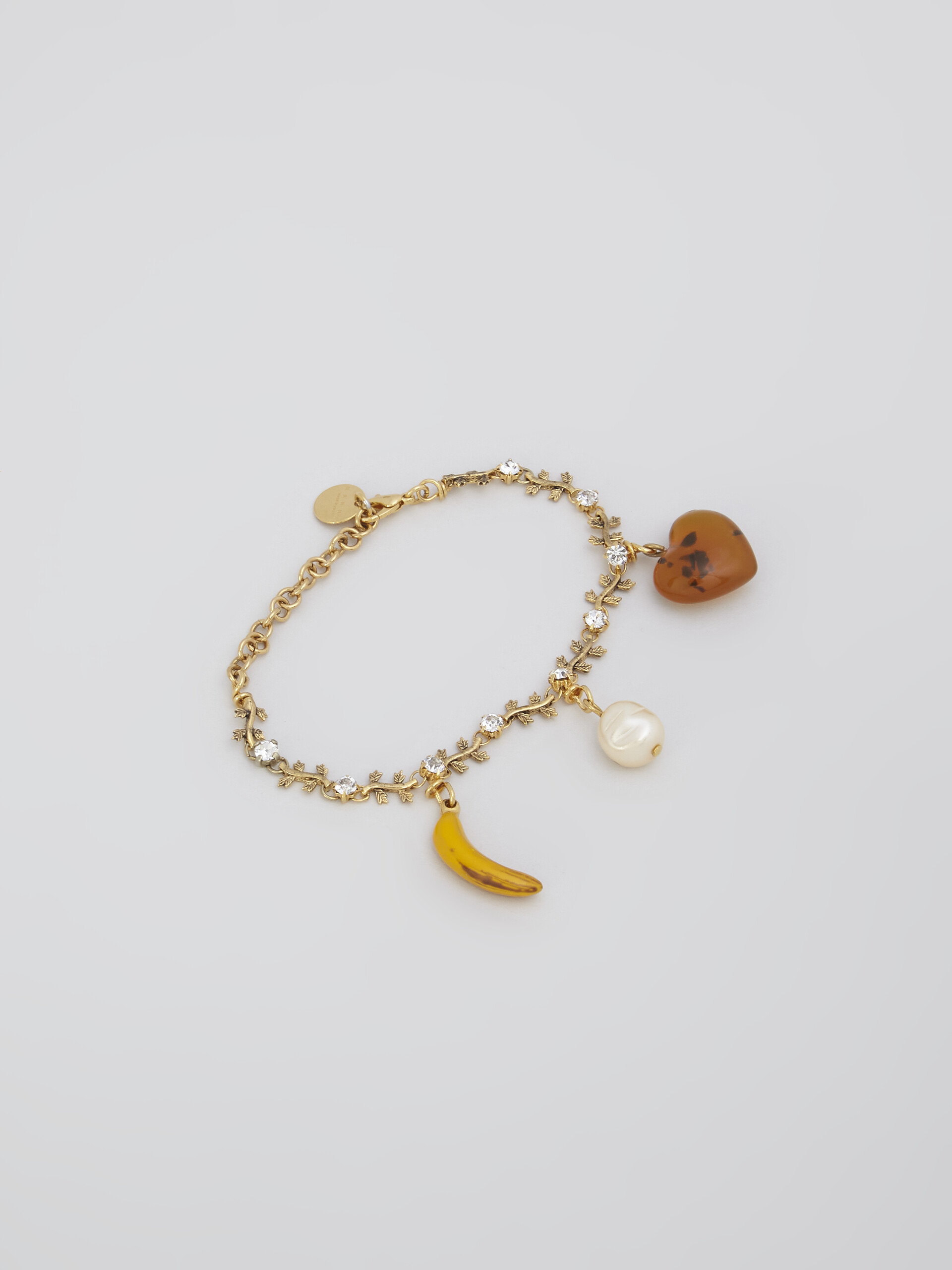 Brass glass and resin FOUND TREASURES bracelet - Bracelets - Image 1