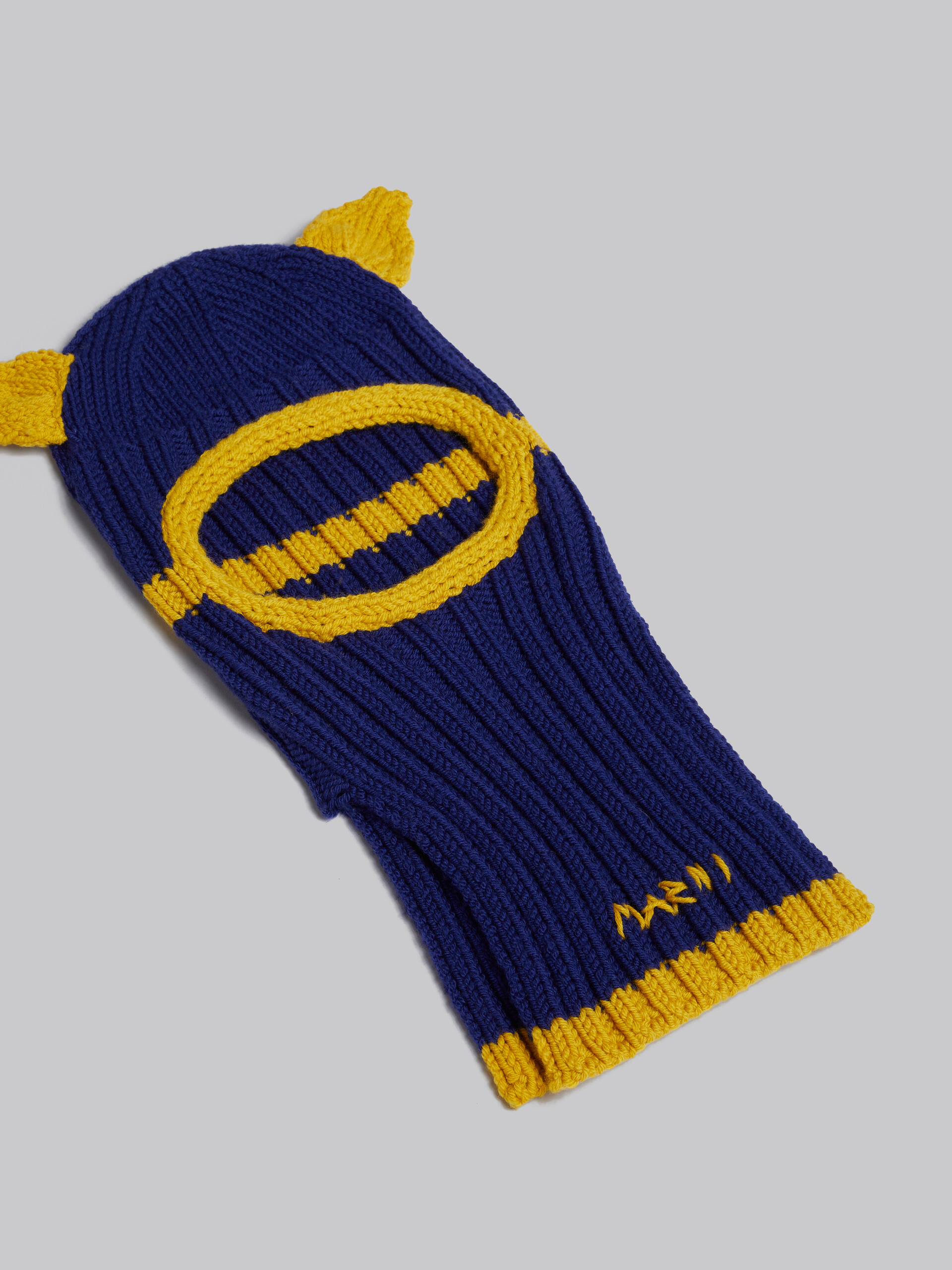 Blue wool balaclava with ears - Hats - Image 4