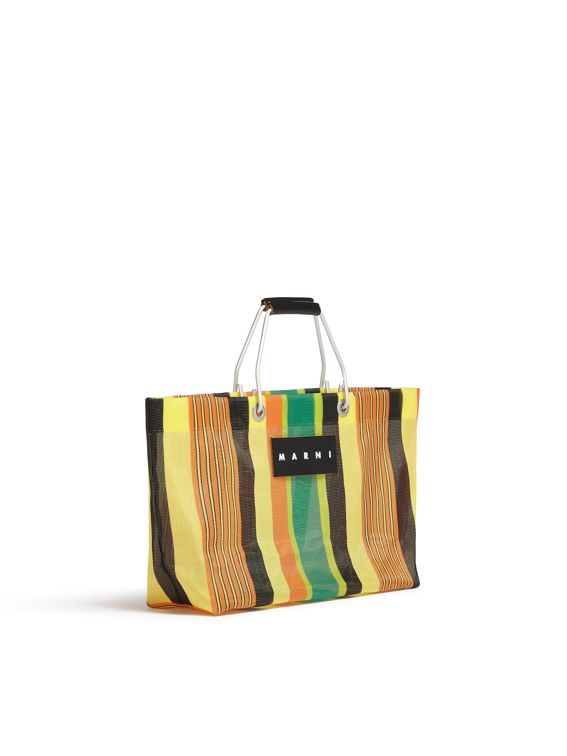 MARNI MARKET STRIPE MINI multicolor yellow bag - Shopping Bags - Image 2