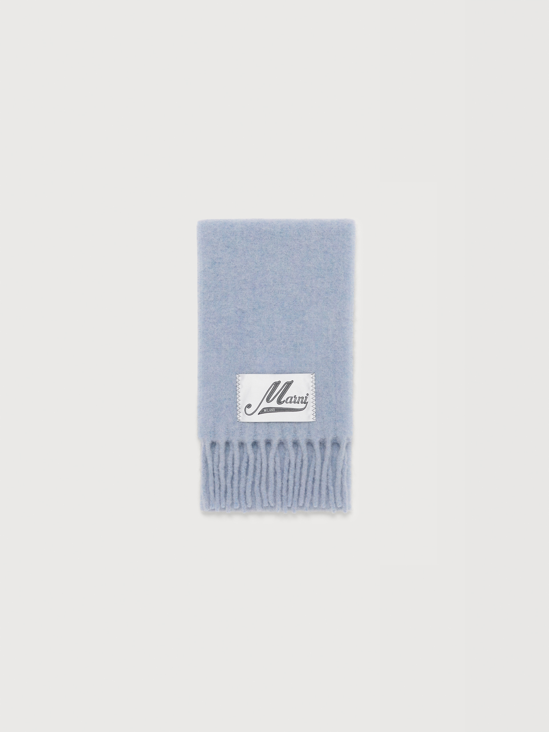 Light blue alpaca scarf - Scarves - Image 1