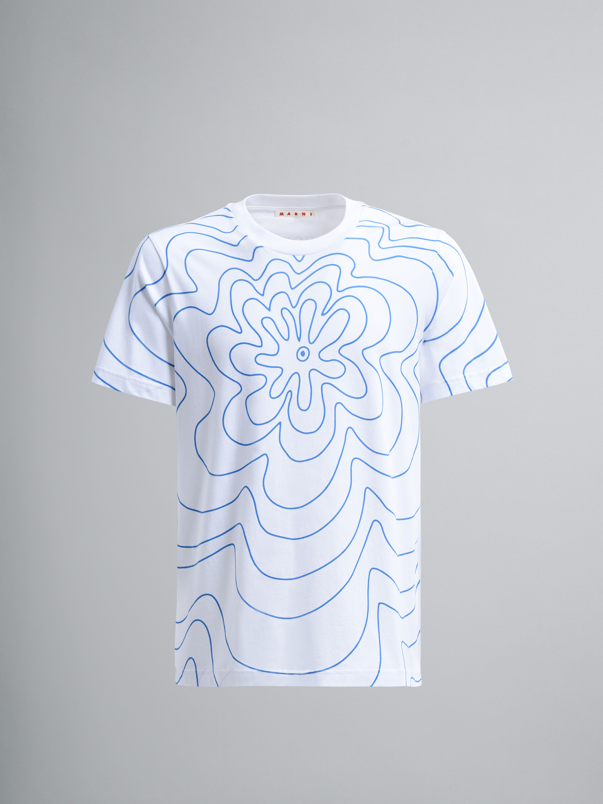 Vibrating Flower print organic jersey T-shirt - T-shirts - Image 1