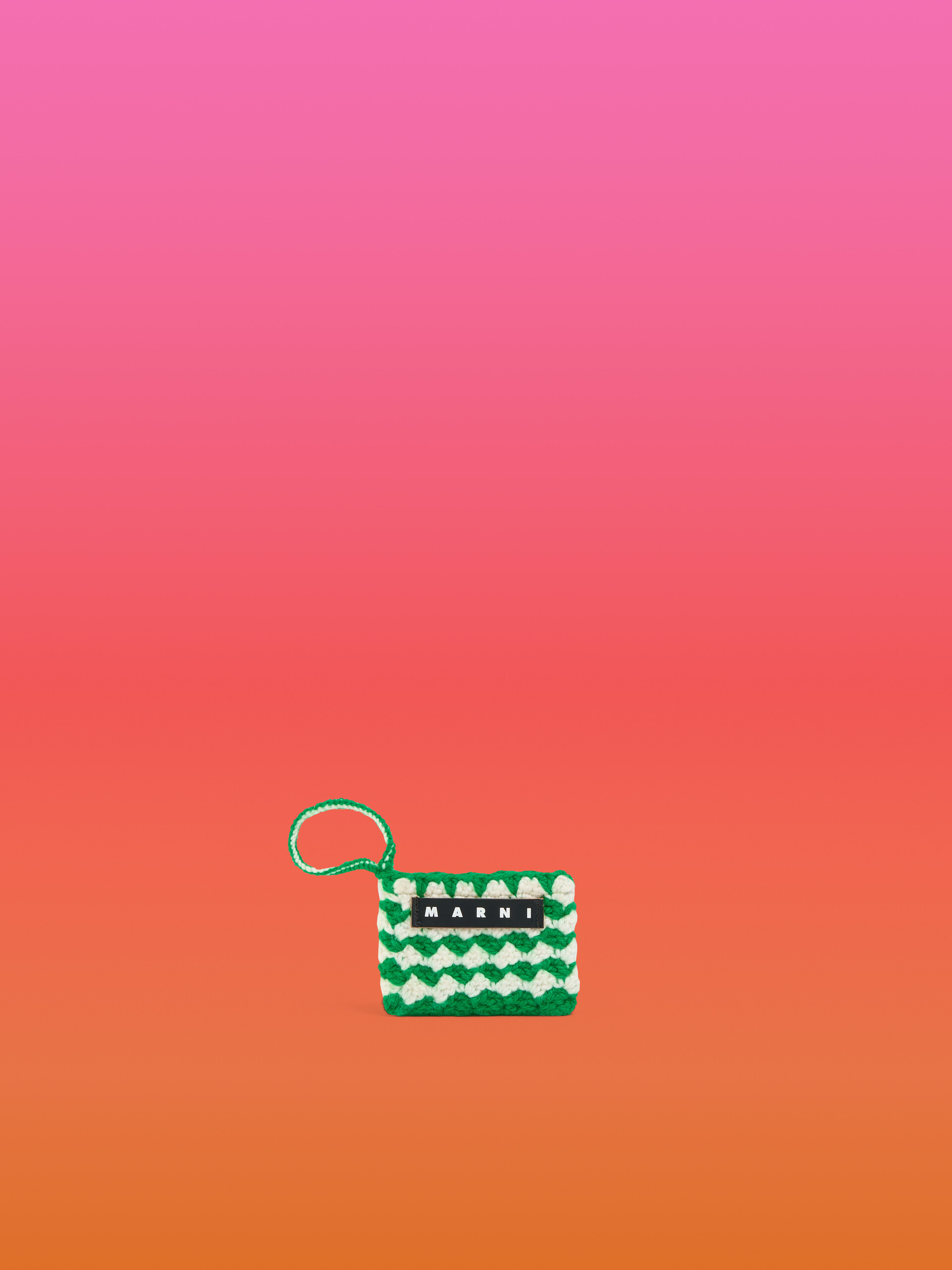 Pochette Marni Market Chessboard  Mini In Crochet Nero - Accessori - Image 1