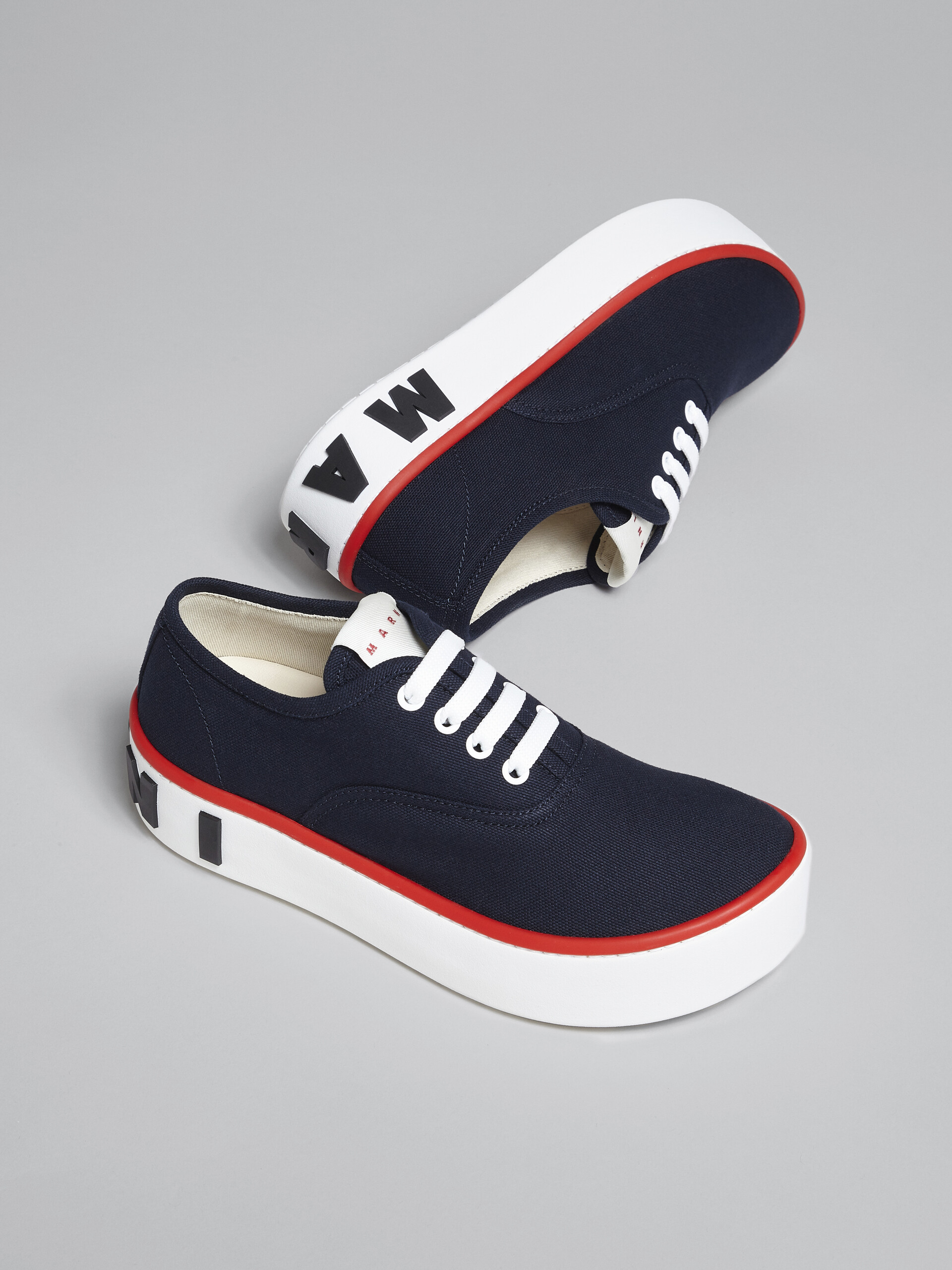Blue canvas slip-on PAW sneaker with back maxi logo - Sneakers - Image 5