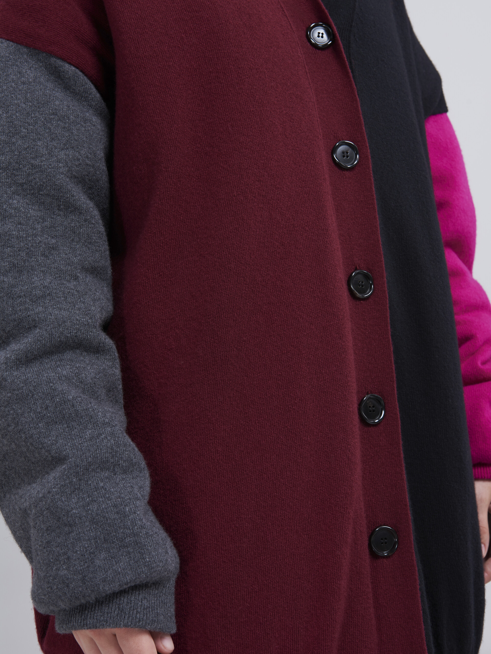 Cardigan imbottito in lana leggera e cashmere a blocchi di colore - Giacche - Image 5