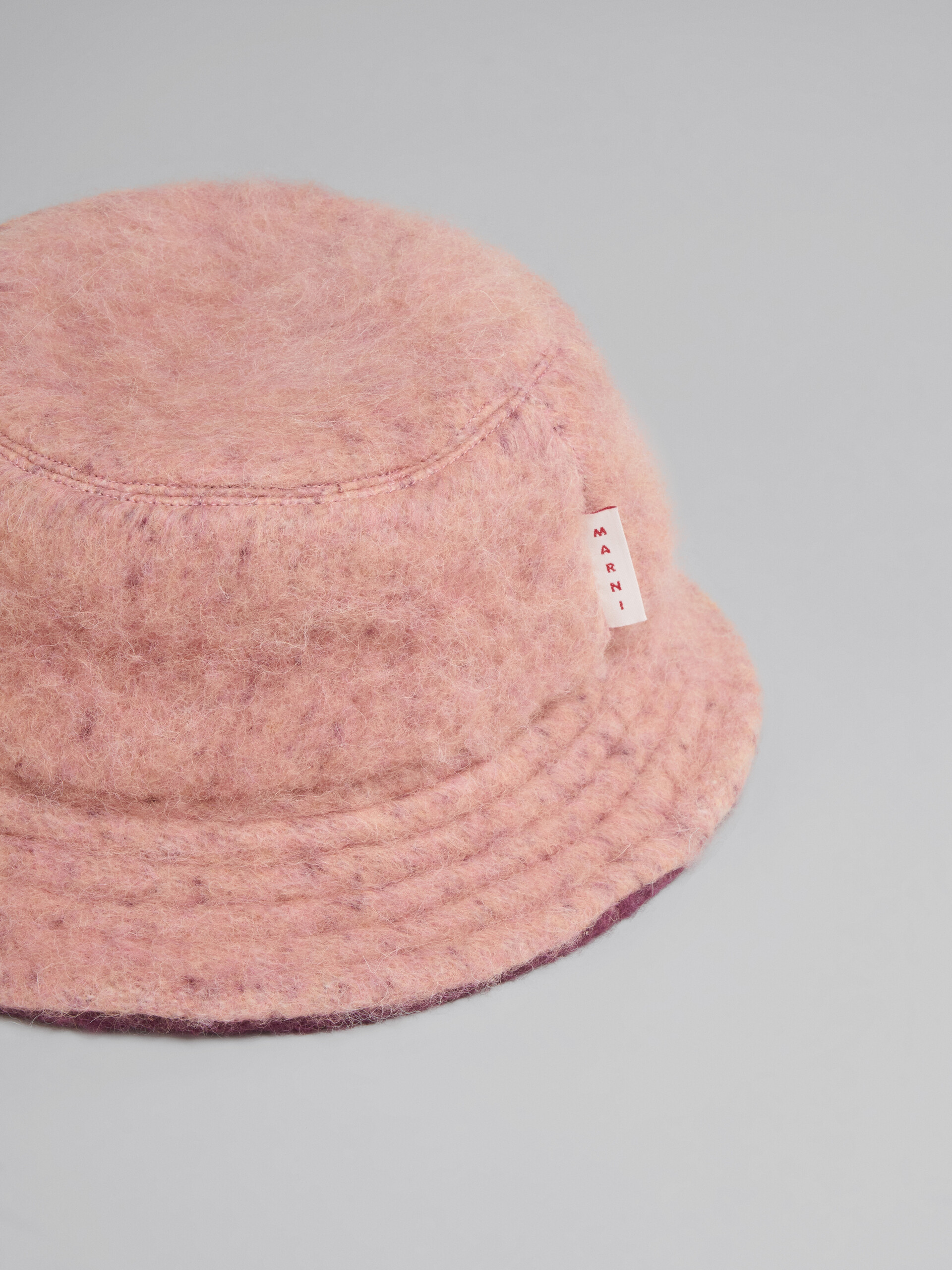 Gorro de pescador de lana cepillada rosa - Sombrero - Image 4