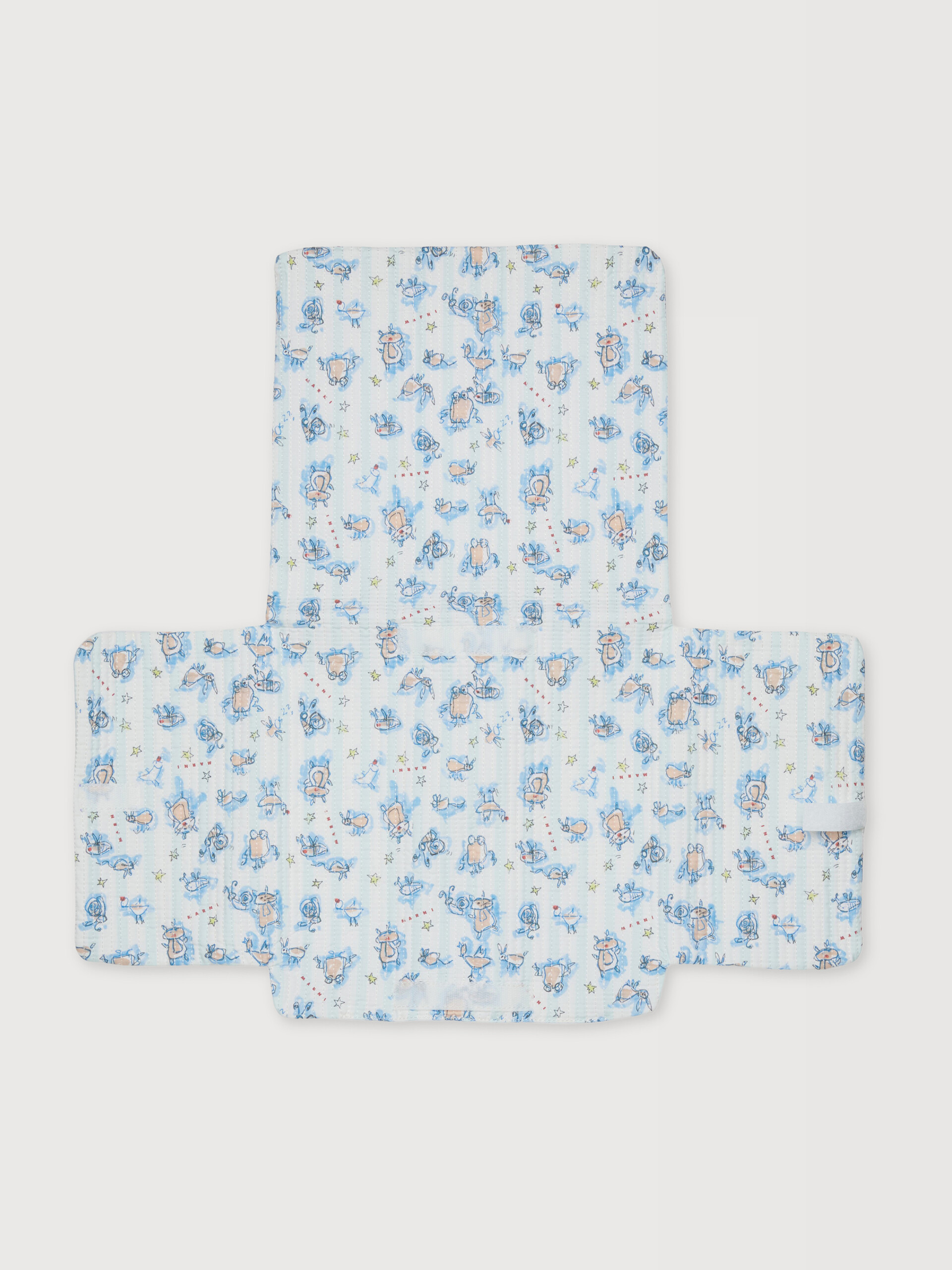 Light blue cotton changing bag with all-over print - Bags - Image 3