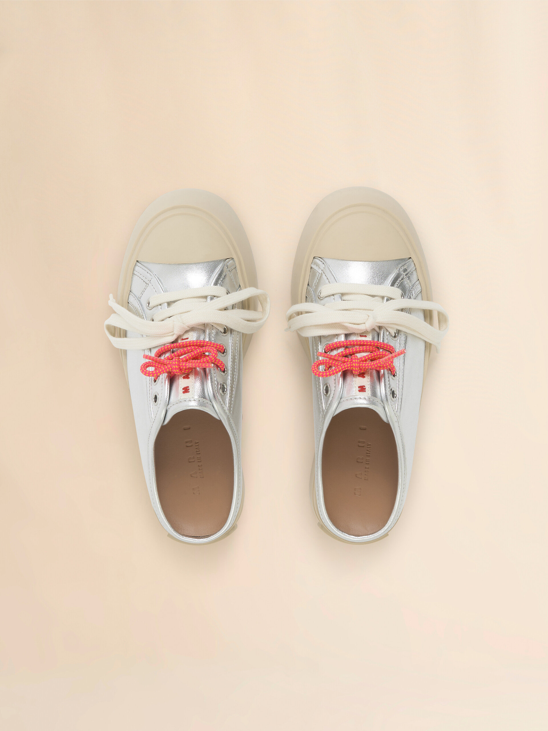 Silver leather Pablo lace-up sabot - Sneakers - Image 4