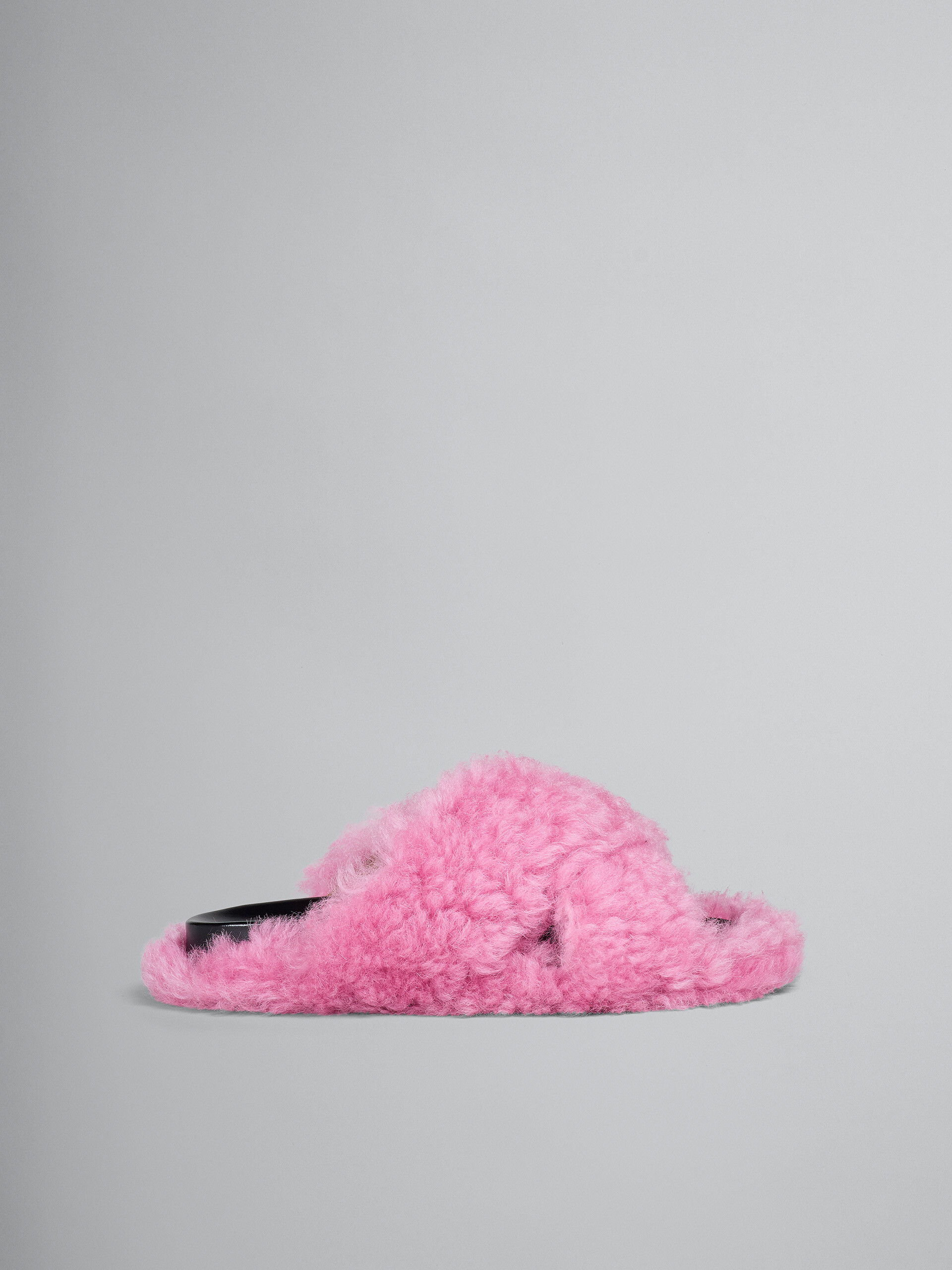 Pink shearling fussbett - Sandals - Image 1