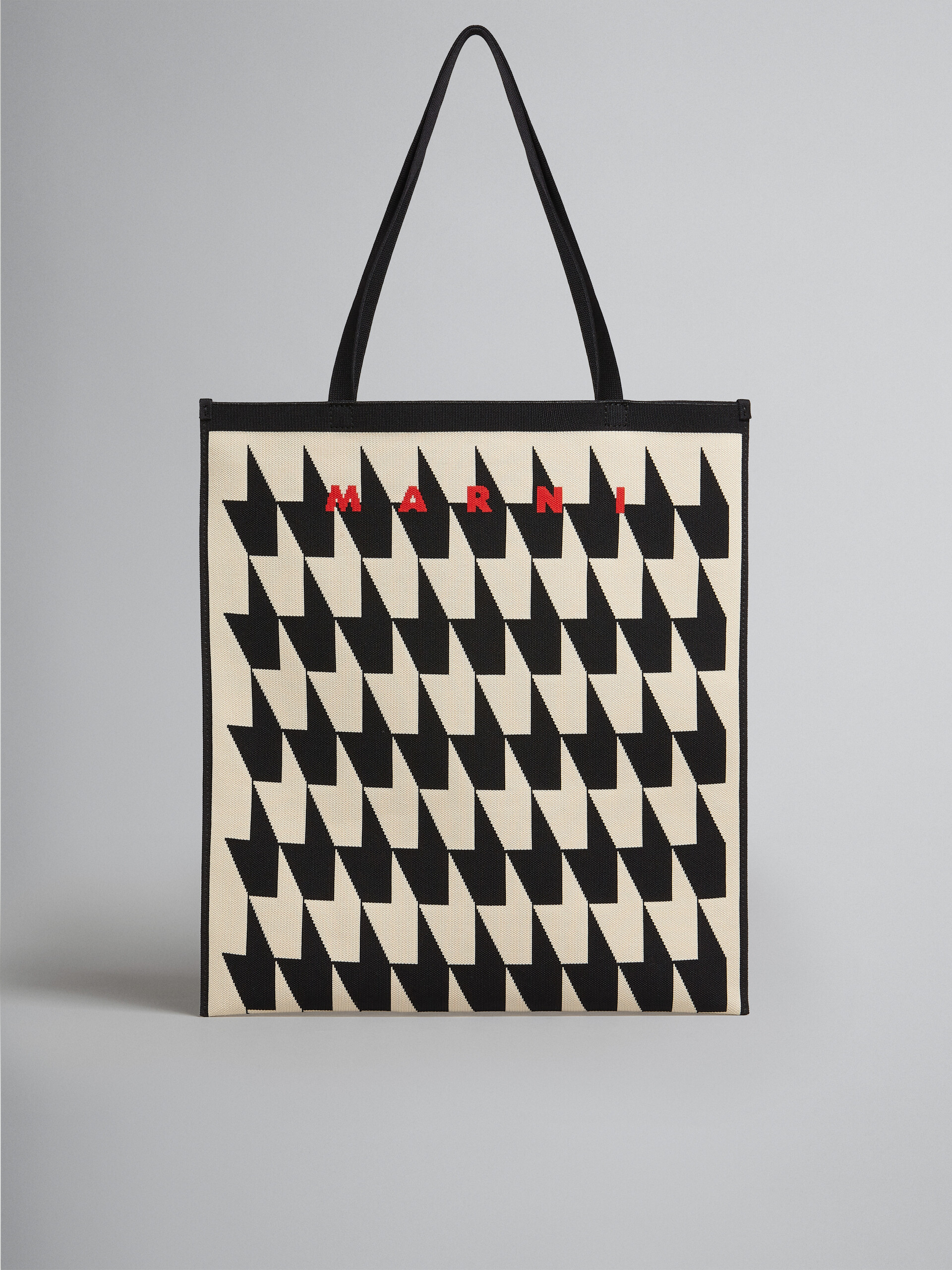 MARNI 千鳥格子ジャカード ショッピングバッグ