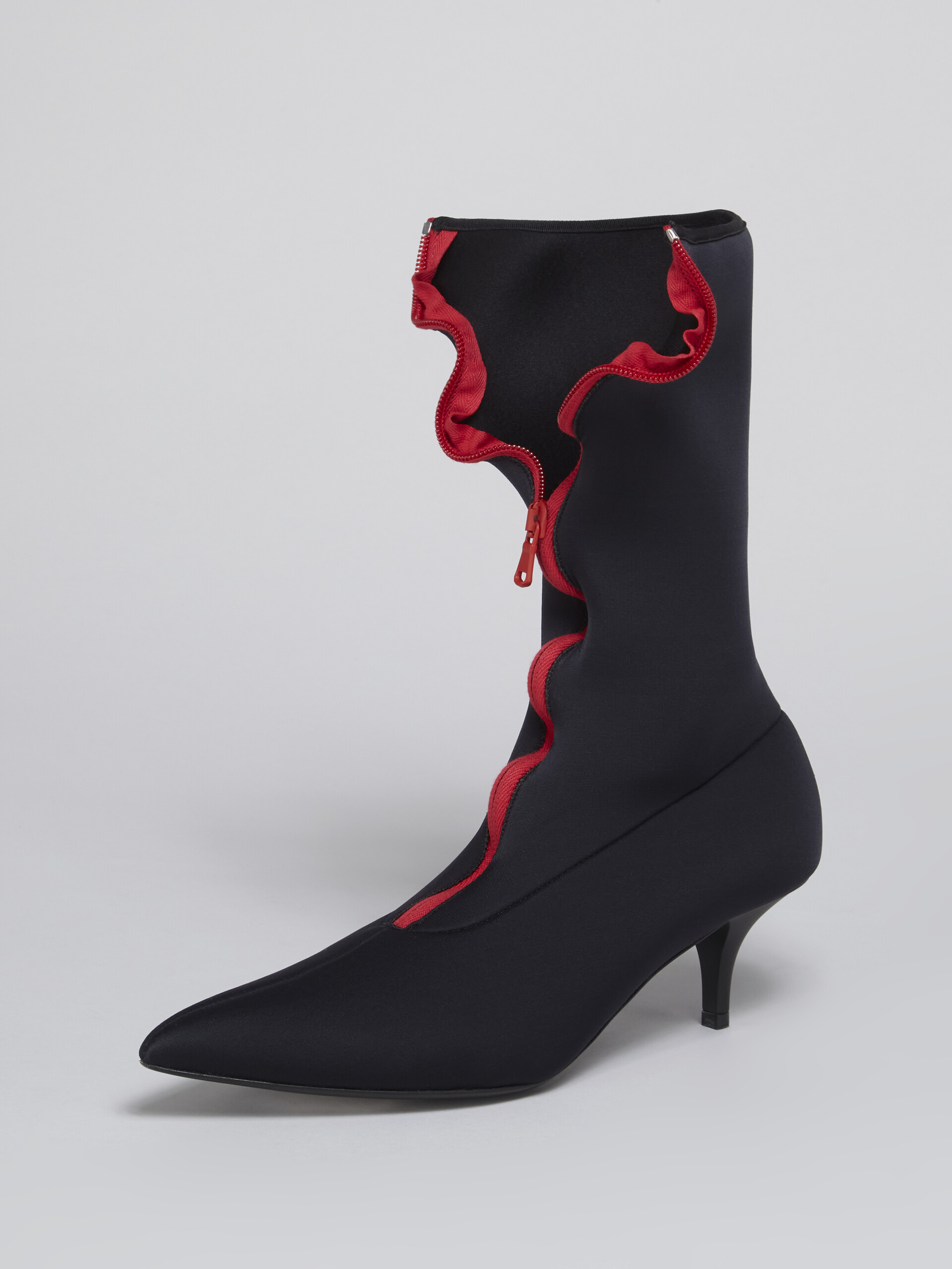 Pointed bootie in stretch neoprene - Boots - Image 4
