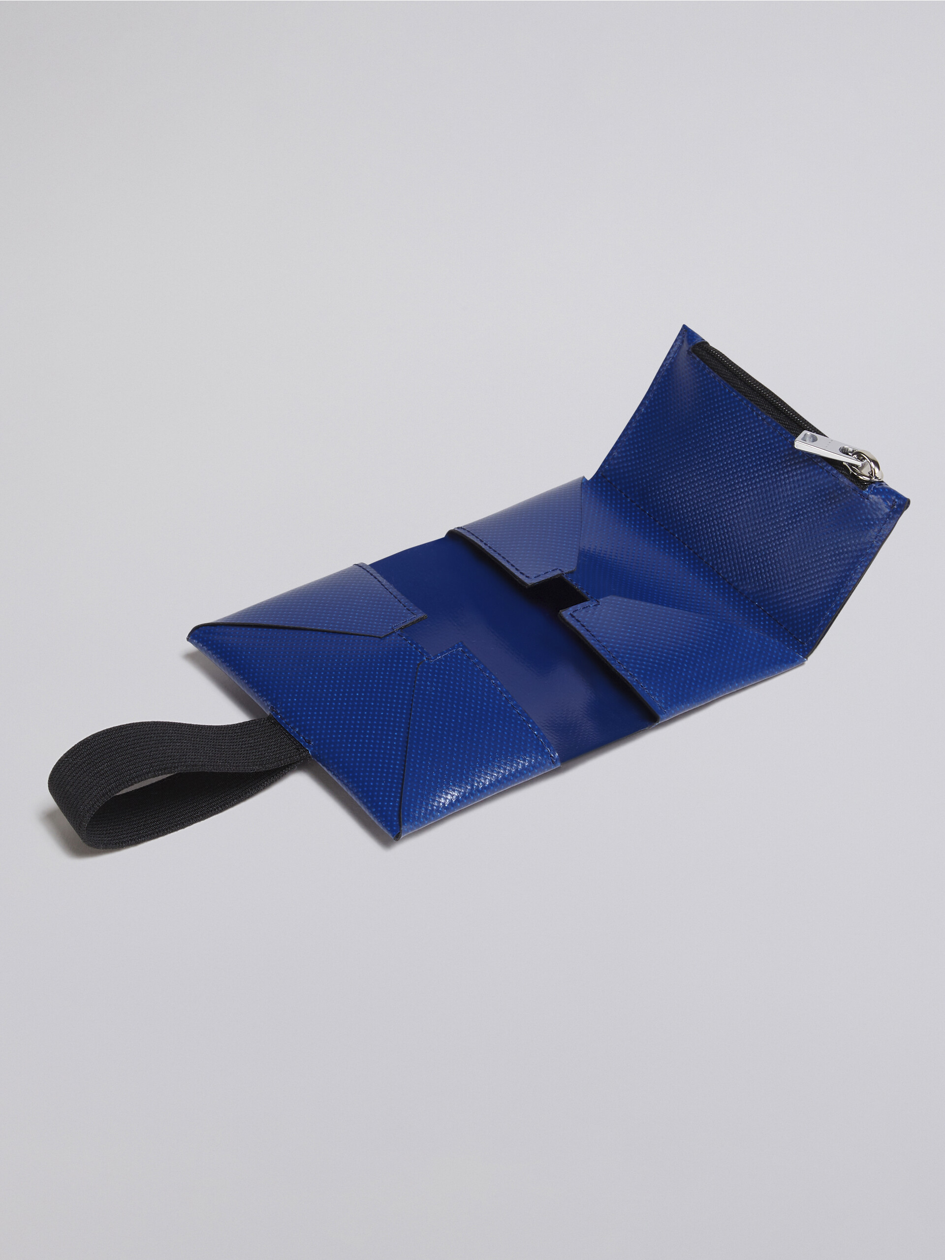 Portafoglio in PVC con costruzione origami blu - Portafogli - Image 5