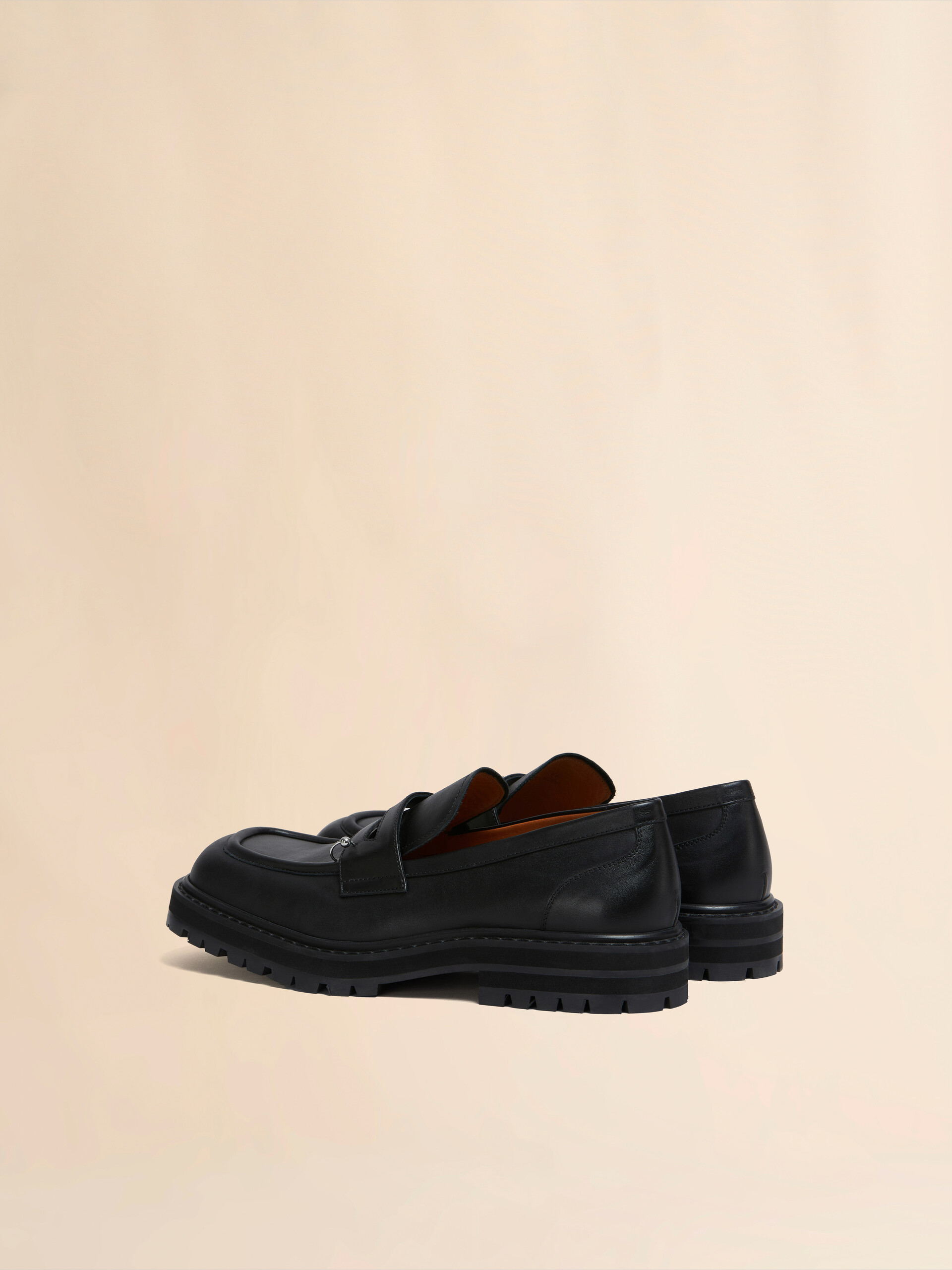 Black leather Piercing 2.0 chunky loafer - Lace-ups - Image 3