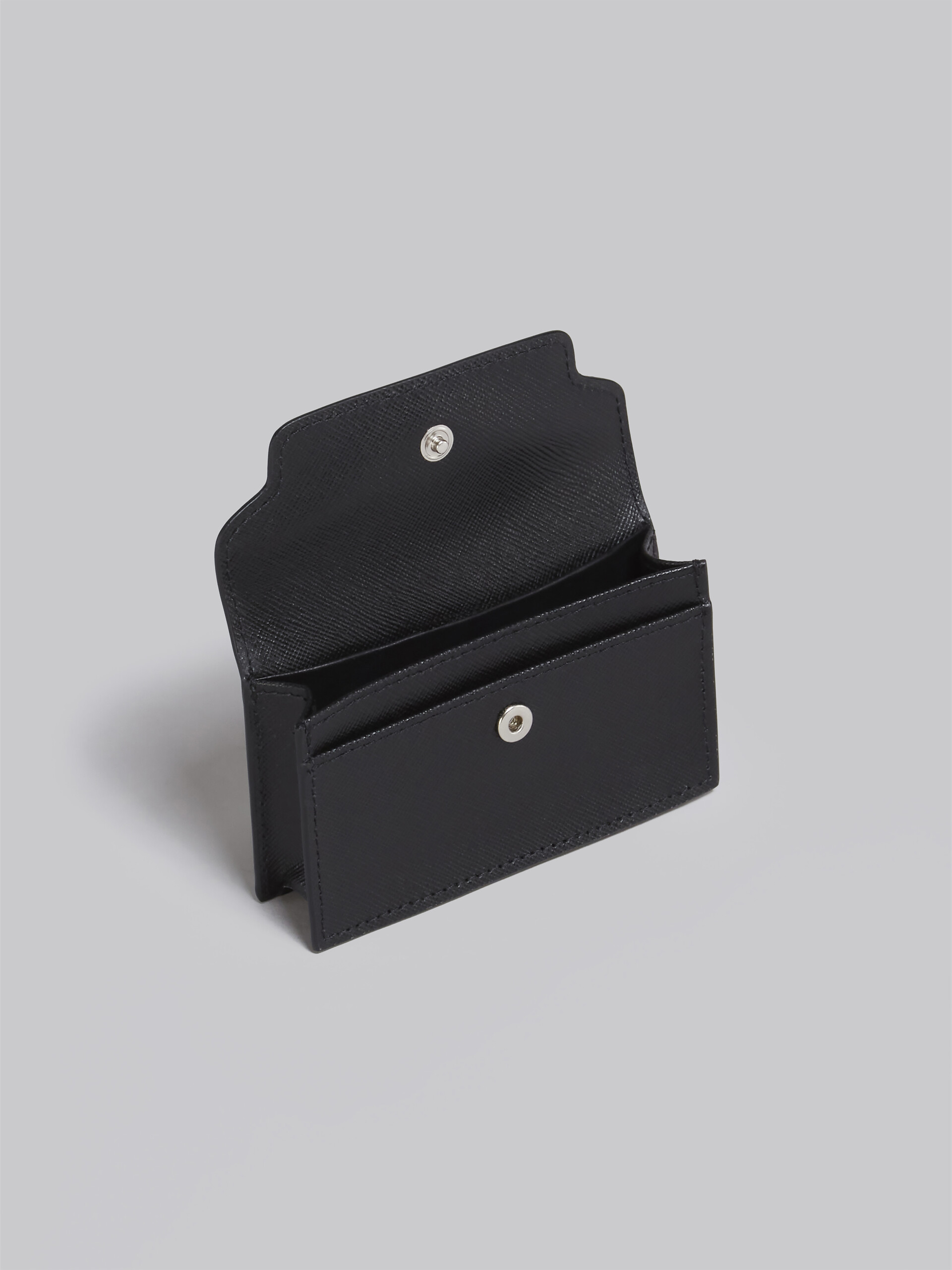 Schwarze Brieftasche aus Saffianleder mit Rundum-Reißverschluss - Brieftaschen - Image 2