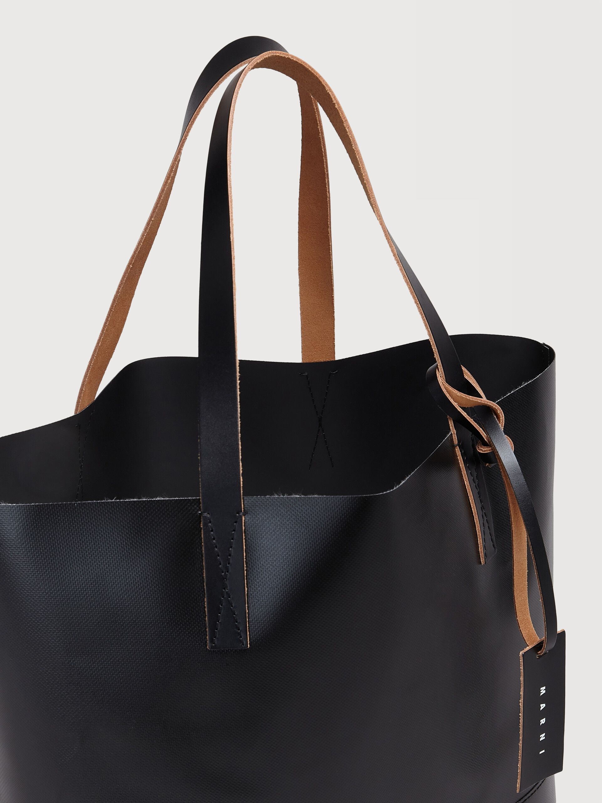 Black open shopper with Marni tag - Shopping Bags - Image 3